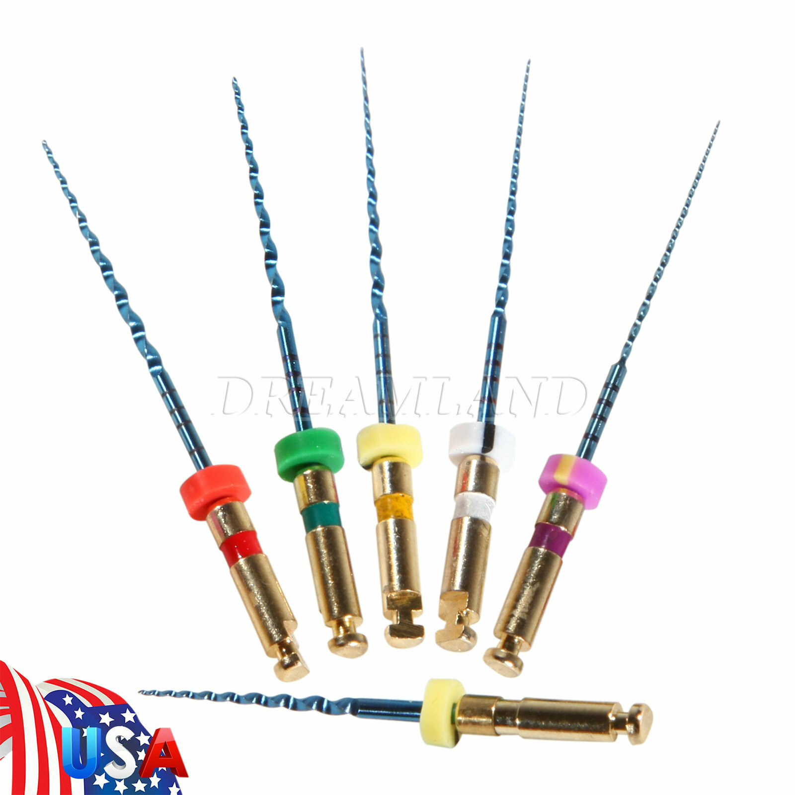 SANDENT Endo Rotary Files Blue NITI root canal endodontic Files Taper 25MM
