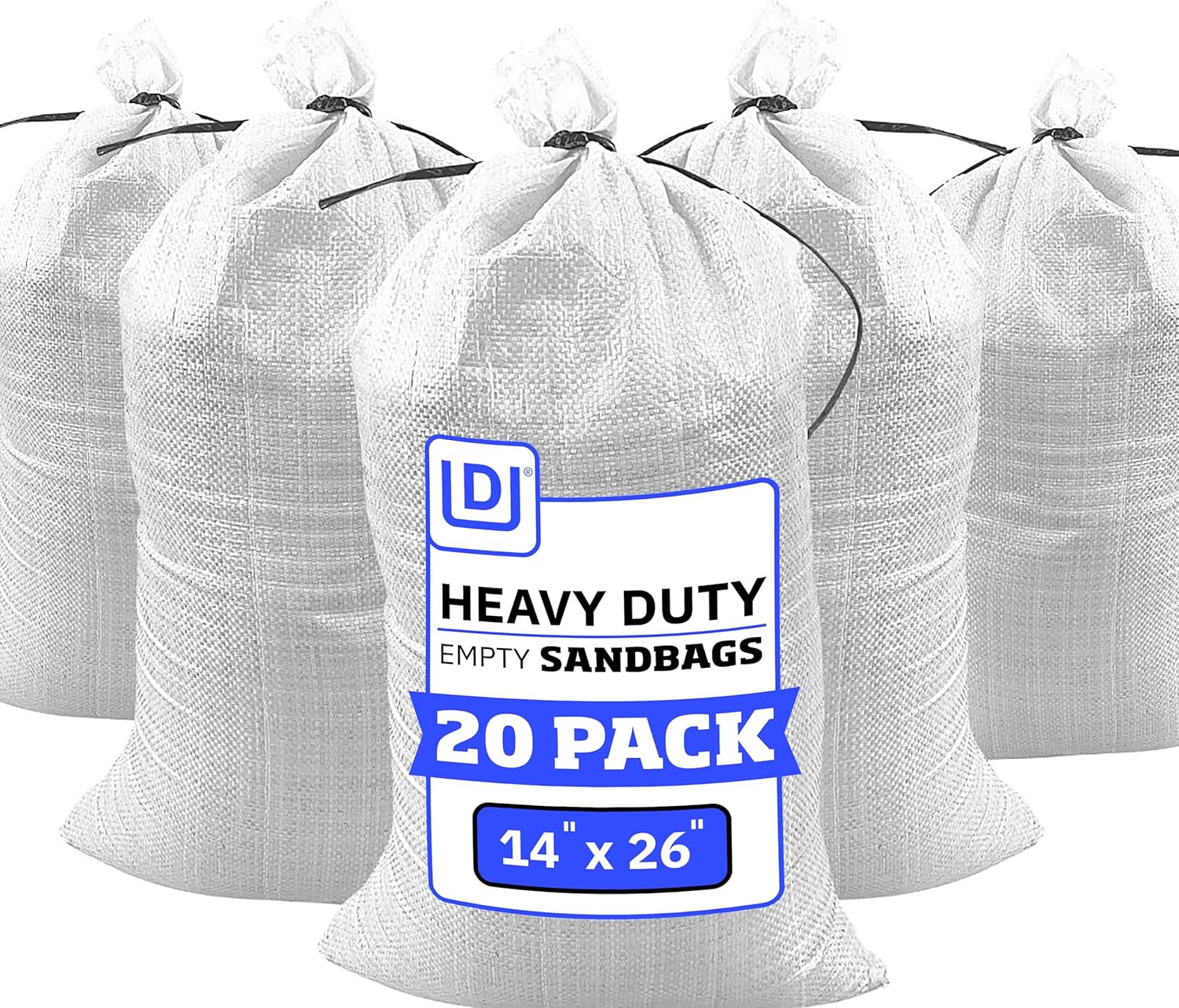 Heavy Duty Sand Bags with Tie Strings Empty Woven Polypropylene Sand-Bags for Fl