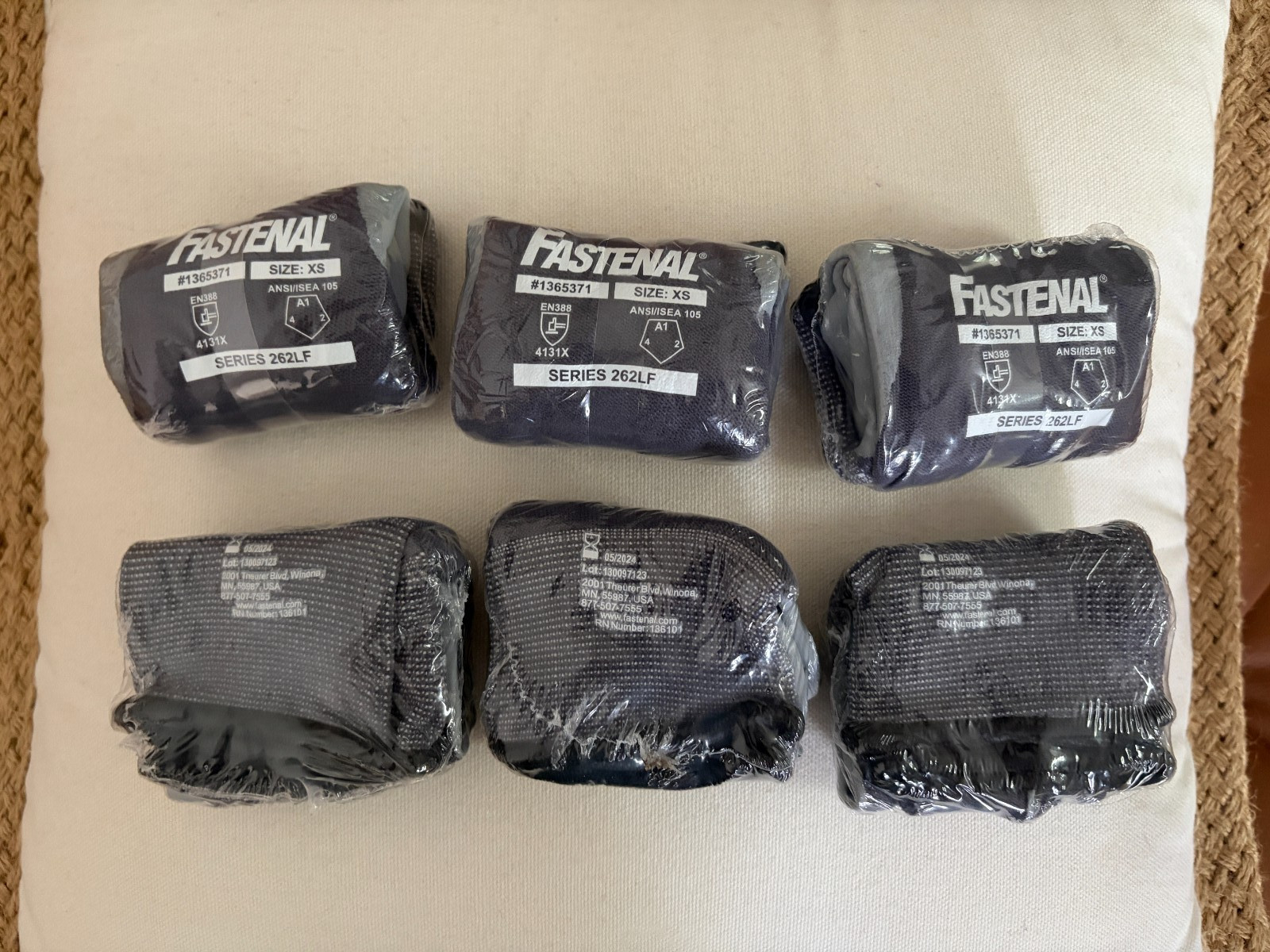 Fastenal 262LF Micro Foam Nitrile Breathable Palm Dip Glove- XS (6 prs)