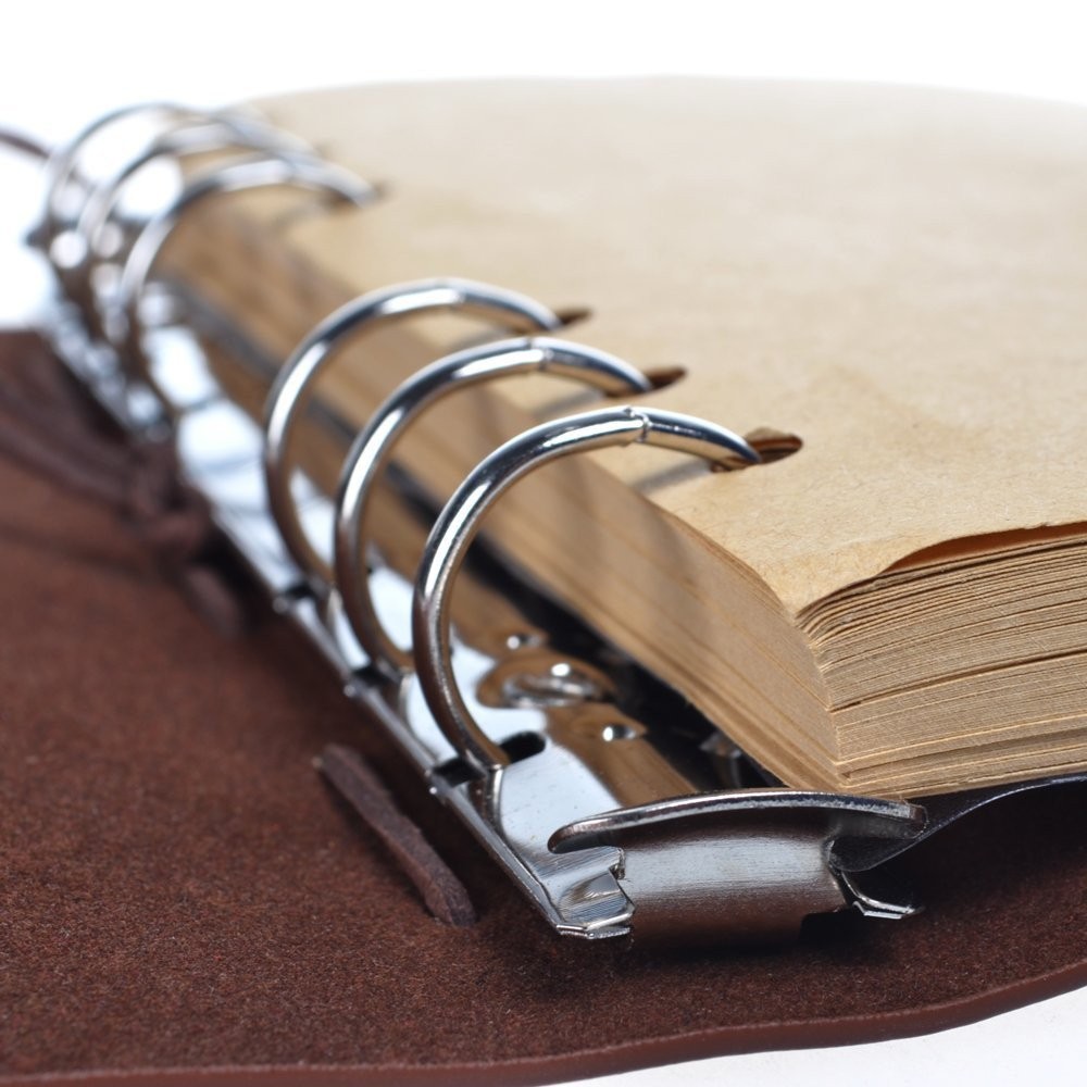 Leather Writing Journal Notebook, MALEDEN Classic Spiral Bound Notebook