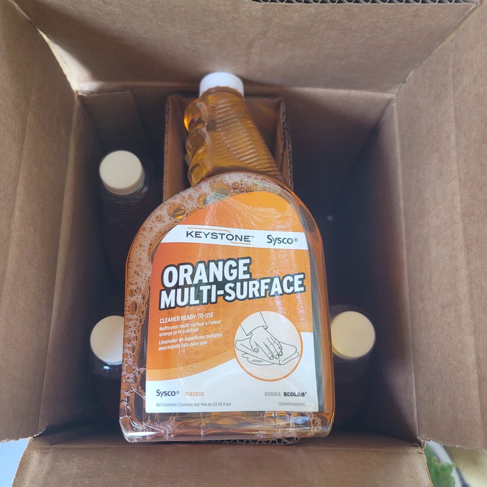 [Lot of 4] Ecolab Orange Multi-Surface Cleaner 6100063 Industrial Commercial