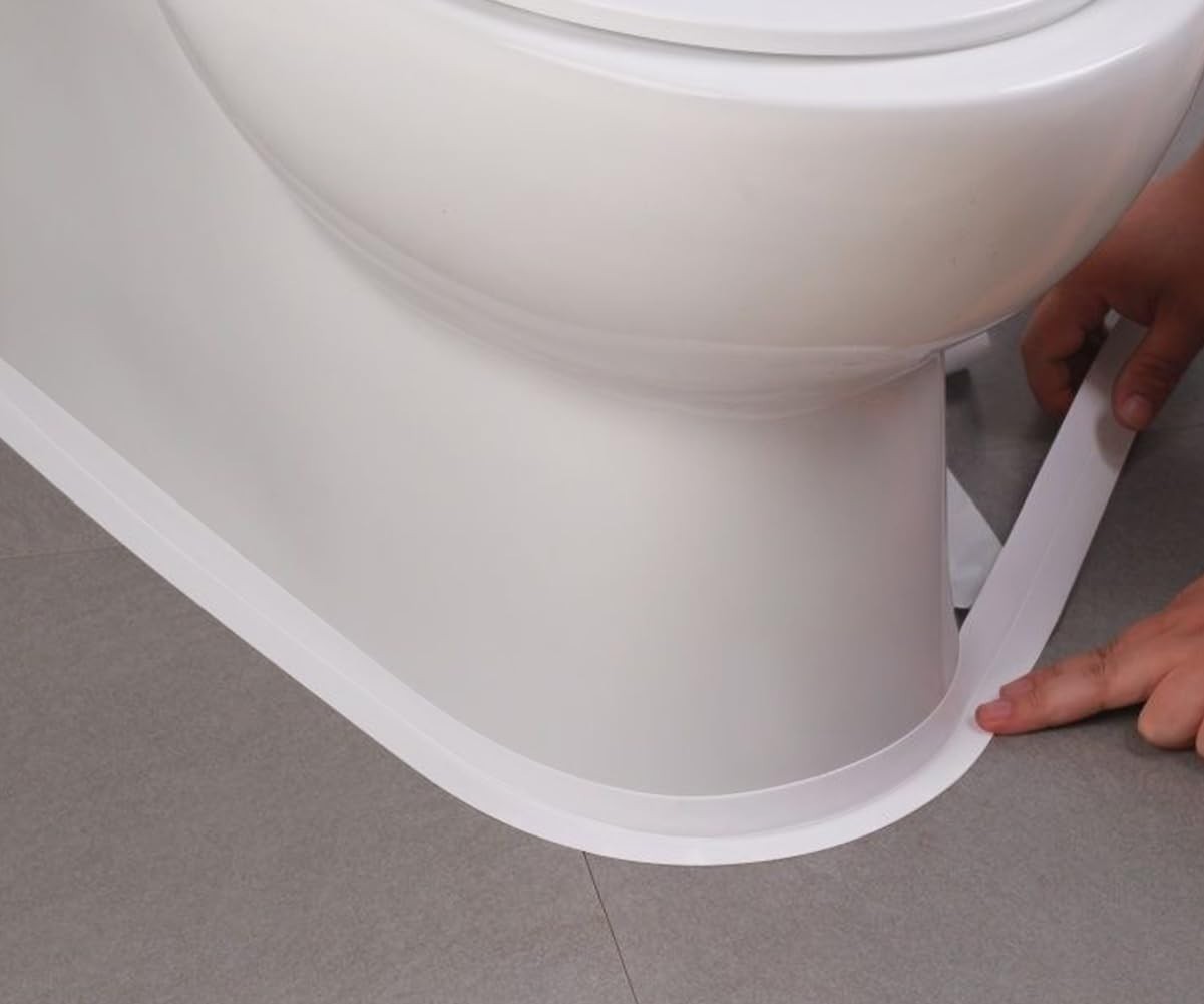 2 Rolls White Caulk Tape – Quick, Mess-Free Installation for Bathroom & Kitchen