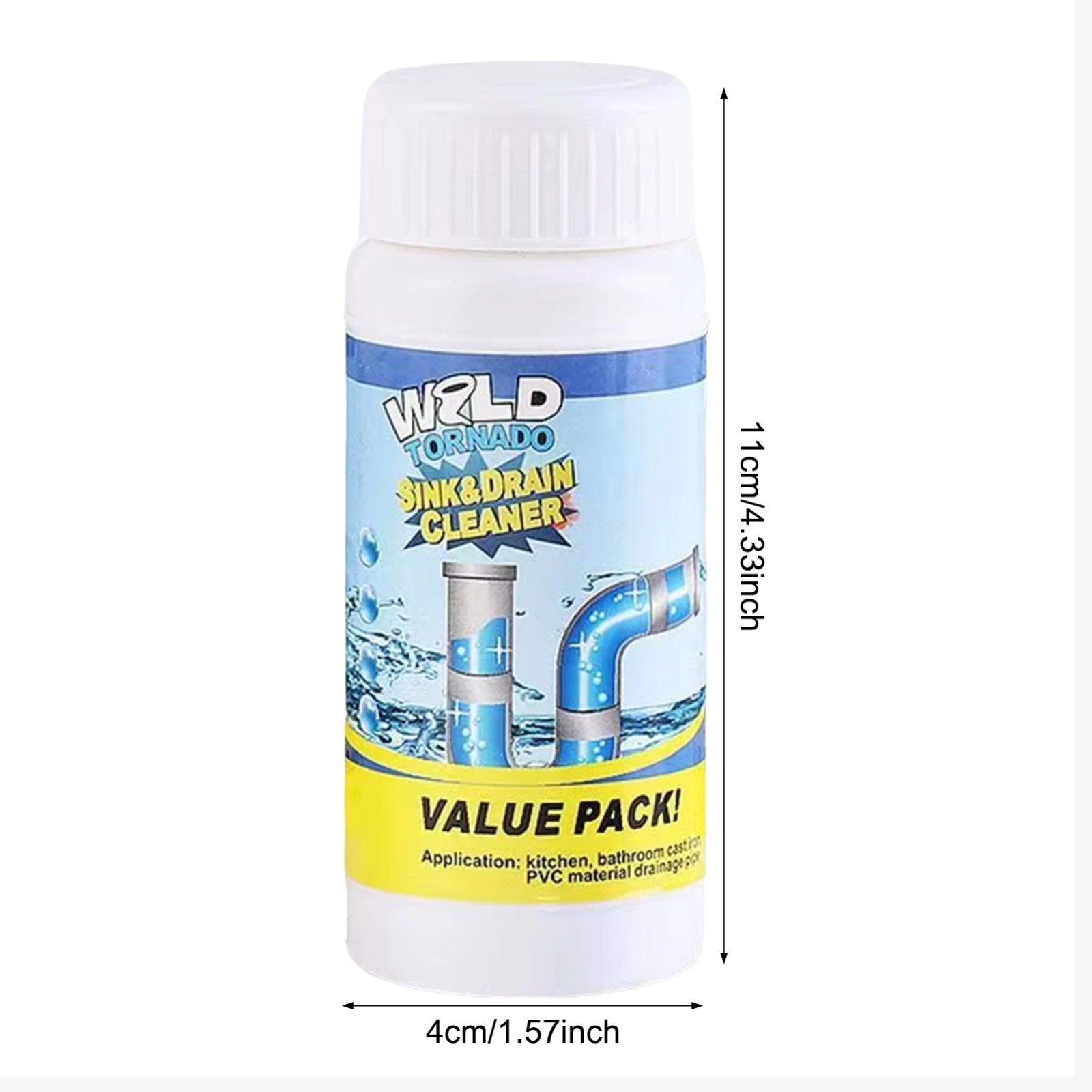 2 Pcs Sink and Drain Cleaner Wild Tornado Pipe Dredge Drain Cleaner