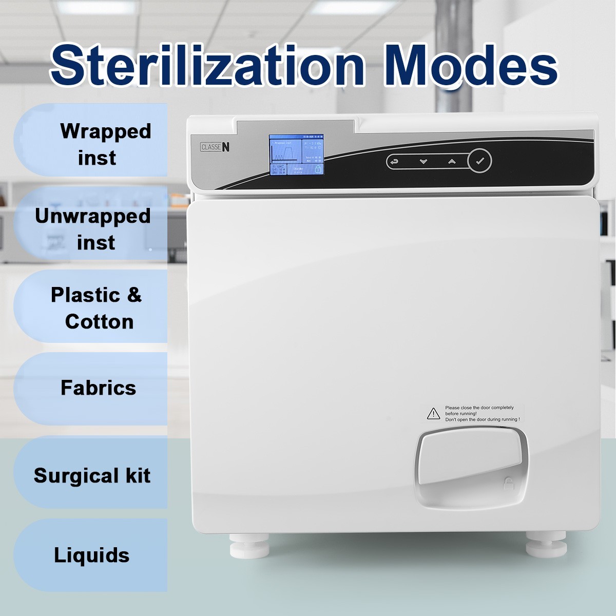 22L Class N Dental Autoclave Vacuum Steam Sterilizer with Drying Function