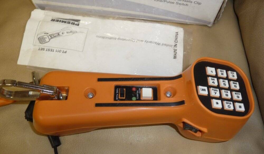 Premier PT-311 Phone Lineman Phone Line Tester Butt Set Used Excellent