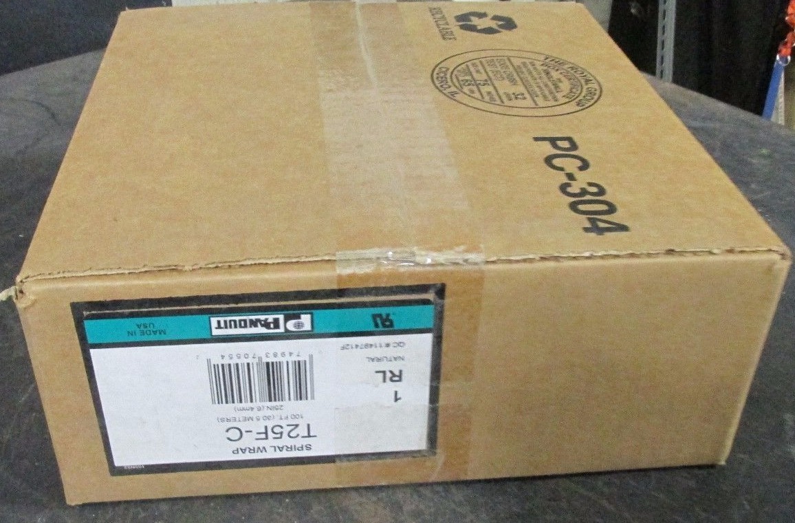 Panduit Spiral Wrap T 25F-C 100ft(30.5m) .25in(6.4mm) 50107 ELL