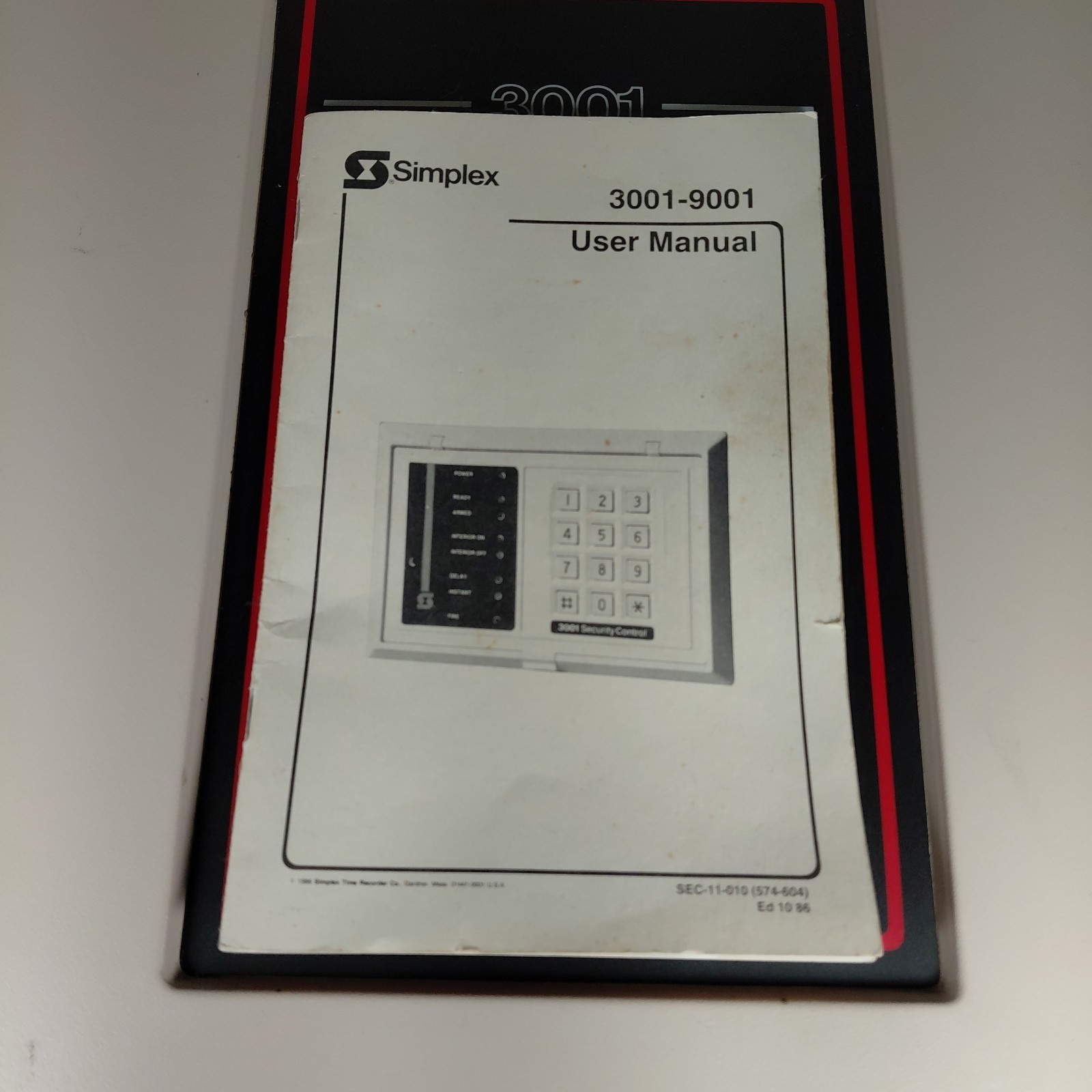 UNTESTED Simplex 3001-9001 Security and Fire Alarm Control Panel & Manuals READ