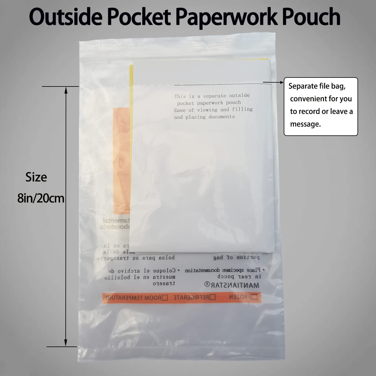 Mantianstar 50pcs Biohazard Specimen bags, 6x9in/15x25cm Printed with Biohaza…