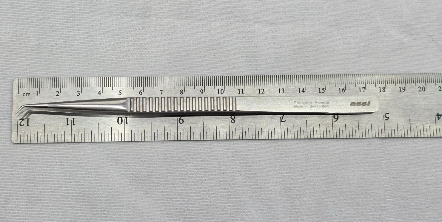 ASSI JFAL-3-18D Micro Dilating Forceps, 45 Degree Angled Tip, 0.3mm