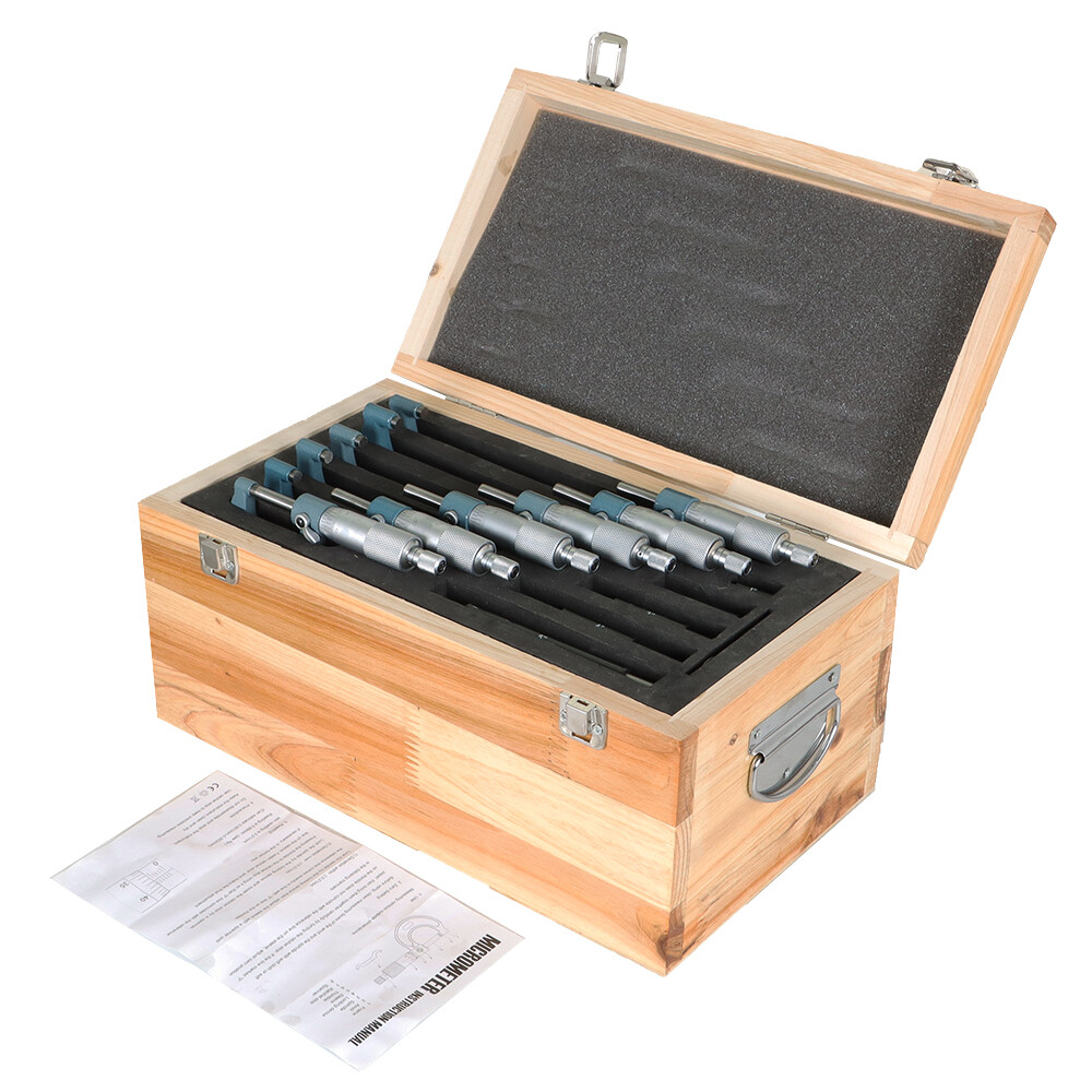 6Pcs Set 0.0001″ Precision Outside Micrometer 0-6″ Carbide Standards Set