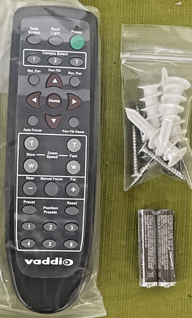Vaddio ROBOSHOT 12E CAT5 Camera Model: 998-99000-100 w/ Quick Connect