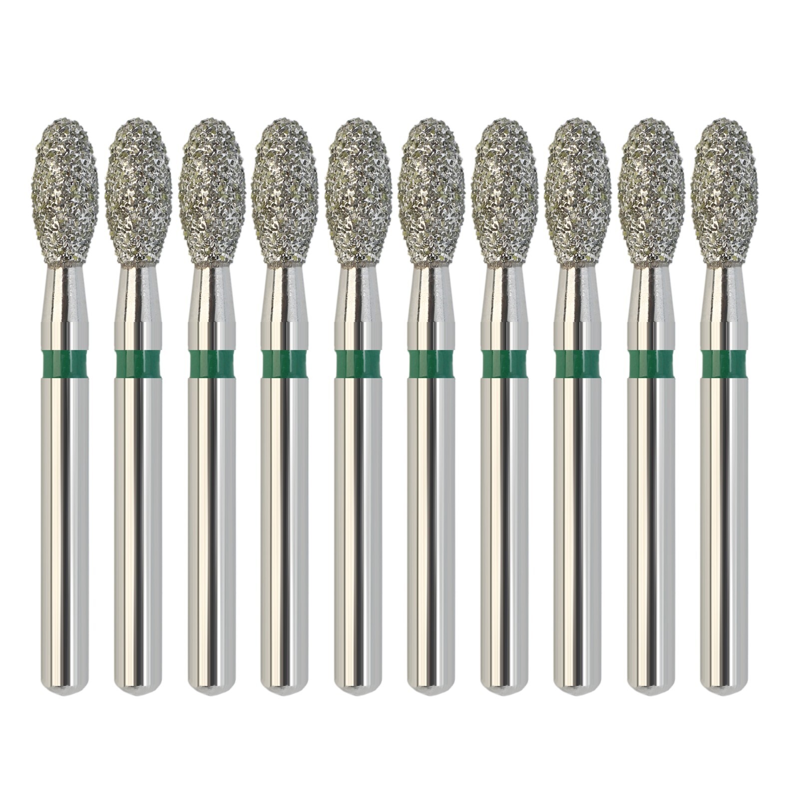 Multi-Use Football Diamond Burs FG 379/023C Egg Coarse Grit Green Friction Grip