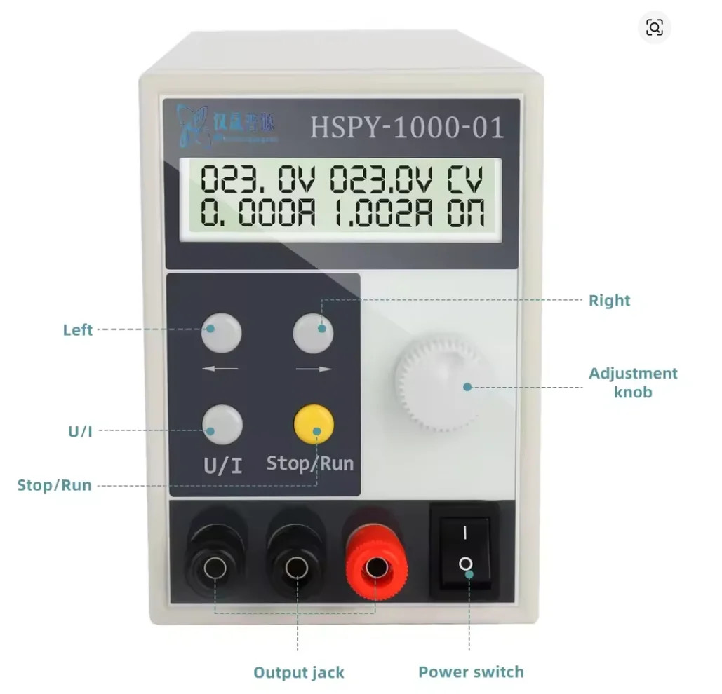 HSPY 1000V 1A Programmable Digital Laboratory Switching DC Power Supply RS232 Po