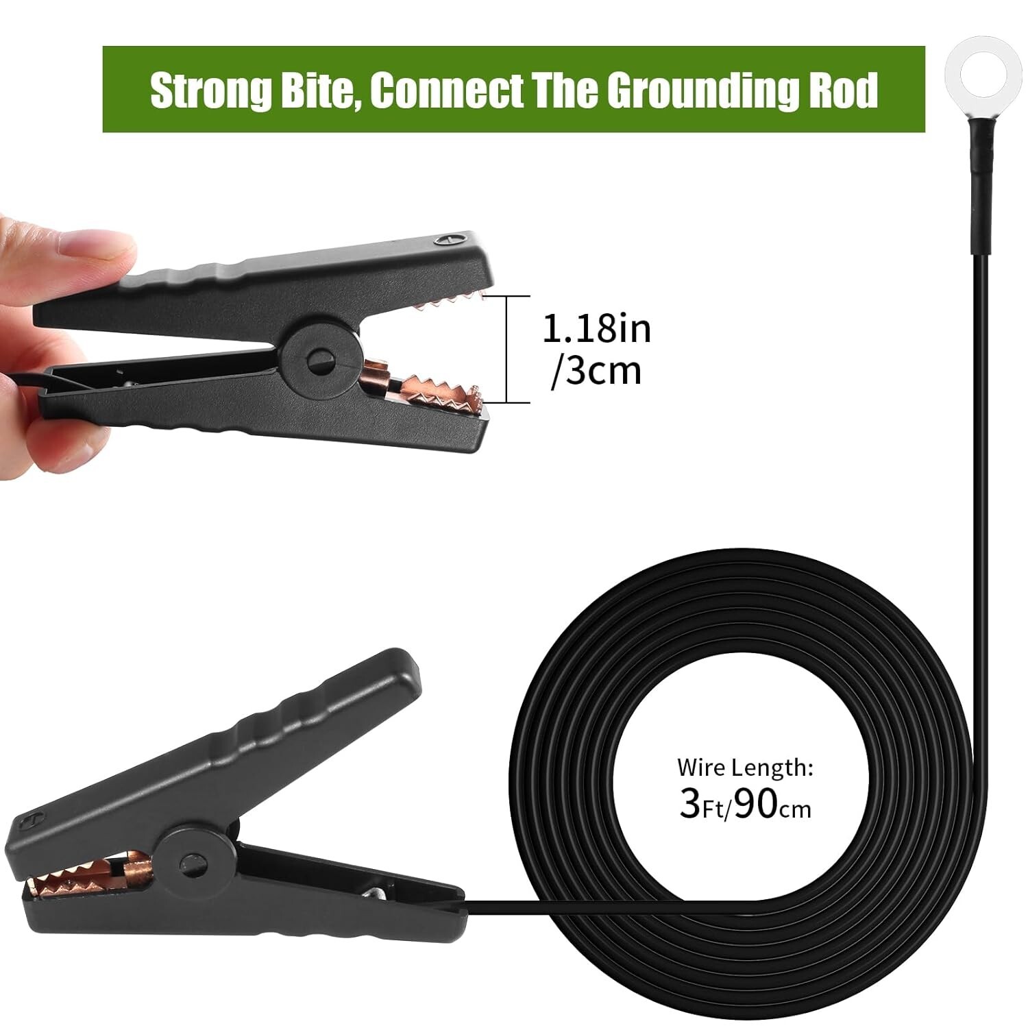 3Ft Electric Fence Wire, Solar Fence Charger Electric Fence Kit Connect Electric
