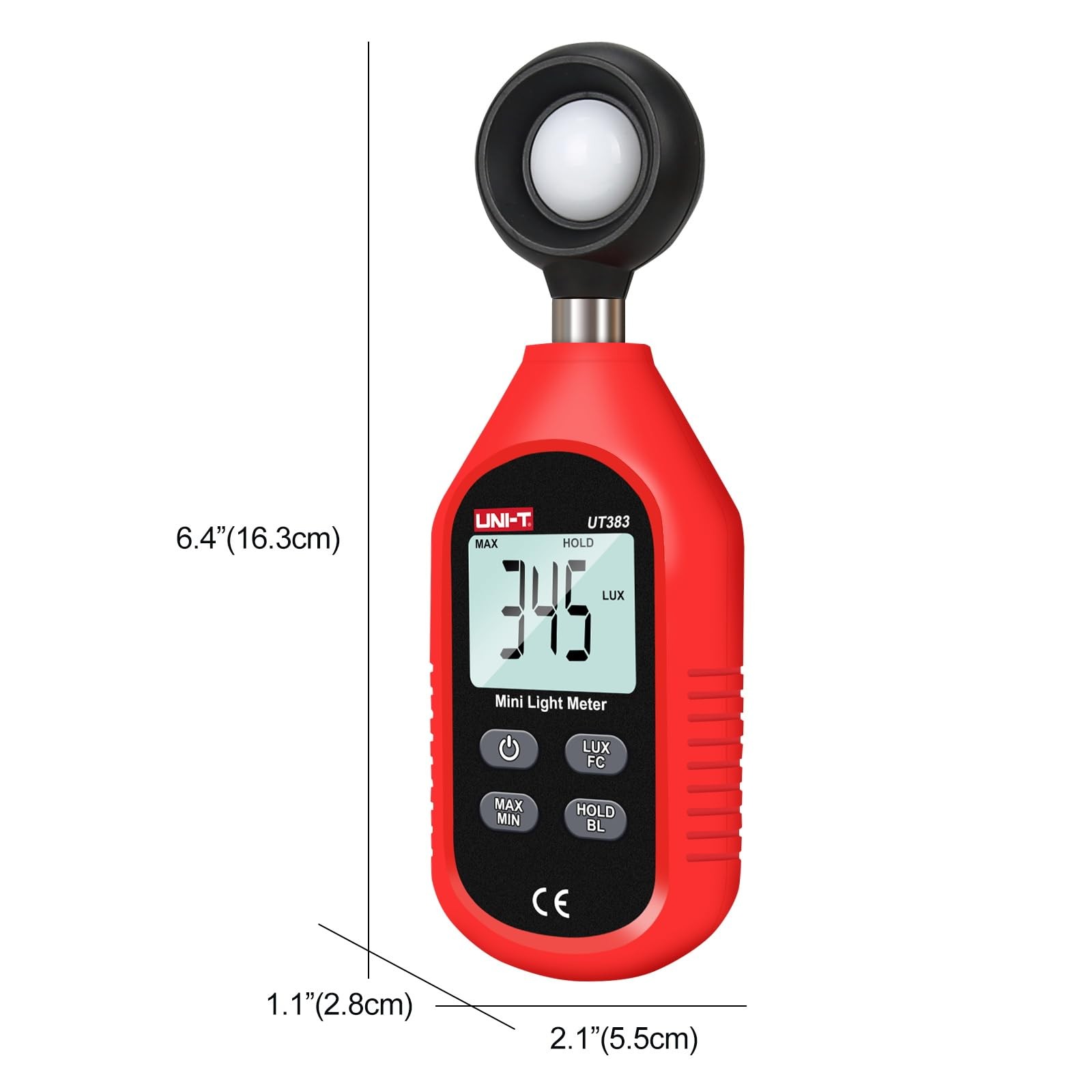 UT383 Digital Light Lux Meter Lumens Illuminance 0199900 Lux 018500 FC Test