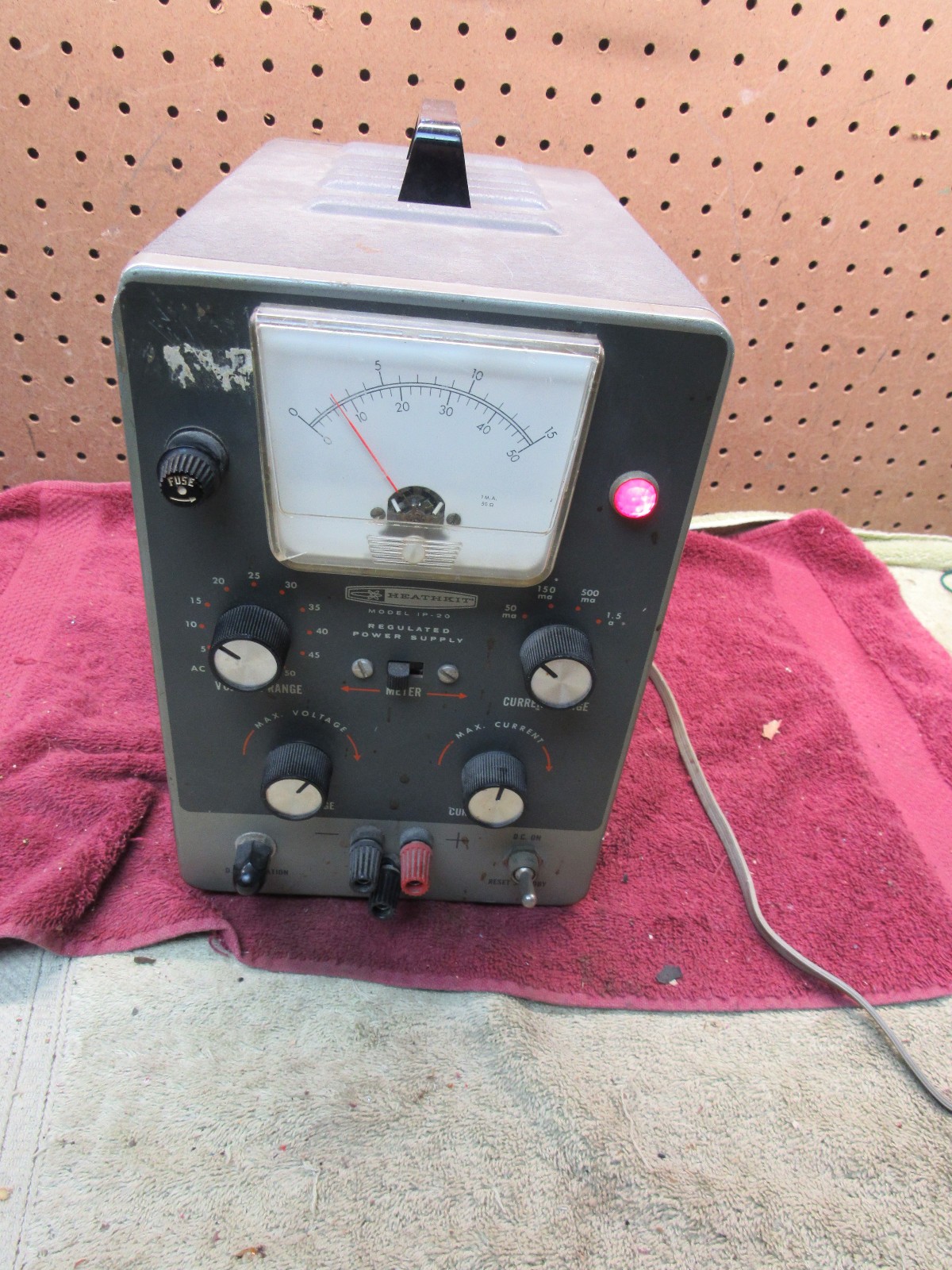 Vintage Heathkit IP-20 Regulated Power Supply for Restoration