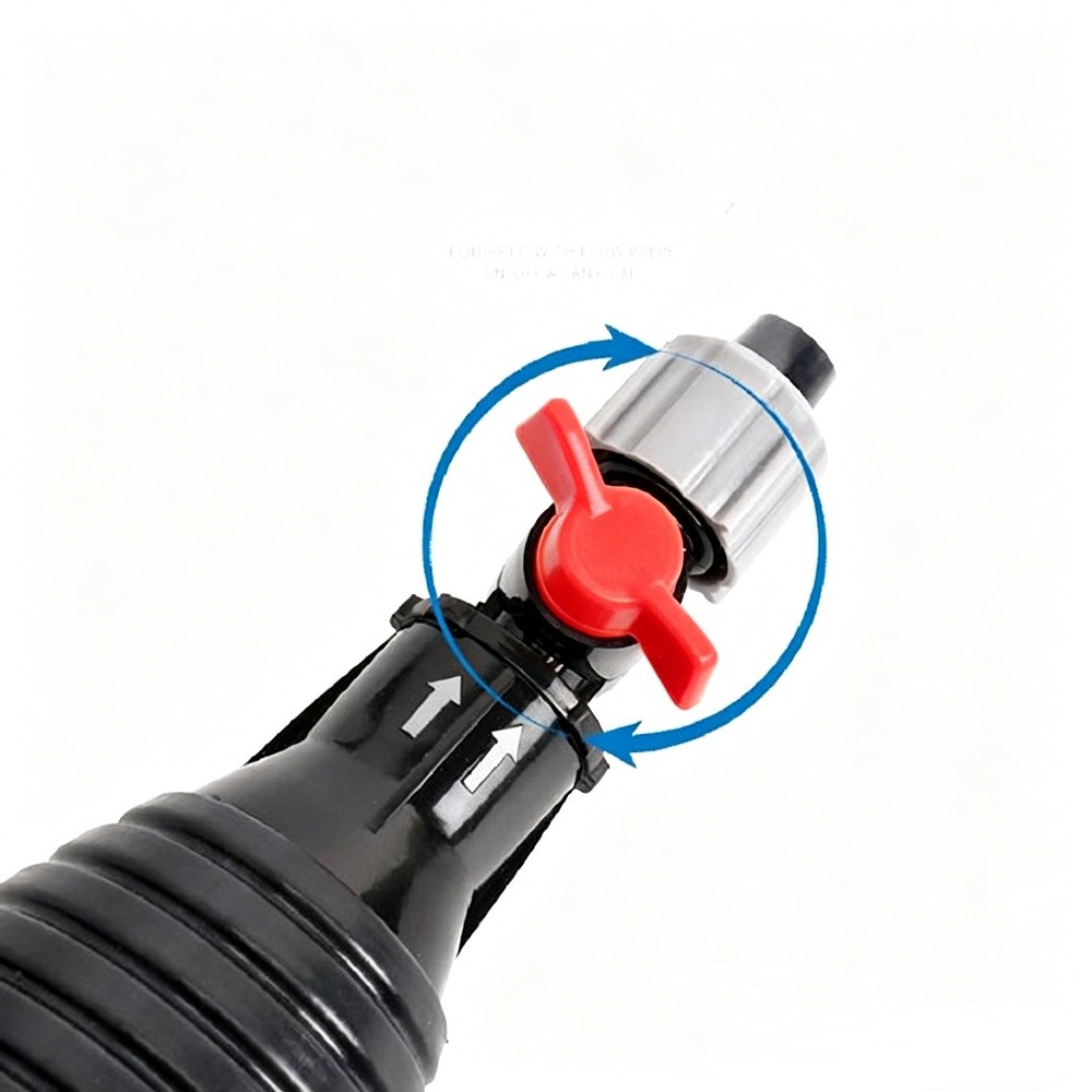 9.8Ft Siphon Hose Transfer Hand Pump With Flow Valve For Gasoline Oil Water Fuel