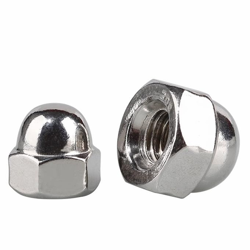M12-1.75 Acorn Hex Cap Dome Head Nuts, 304 Stainless Steel 18-8, Bright Finish,3