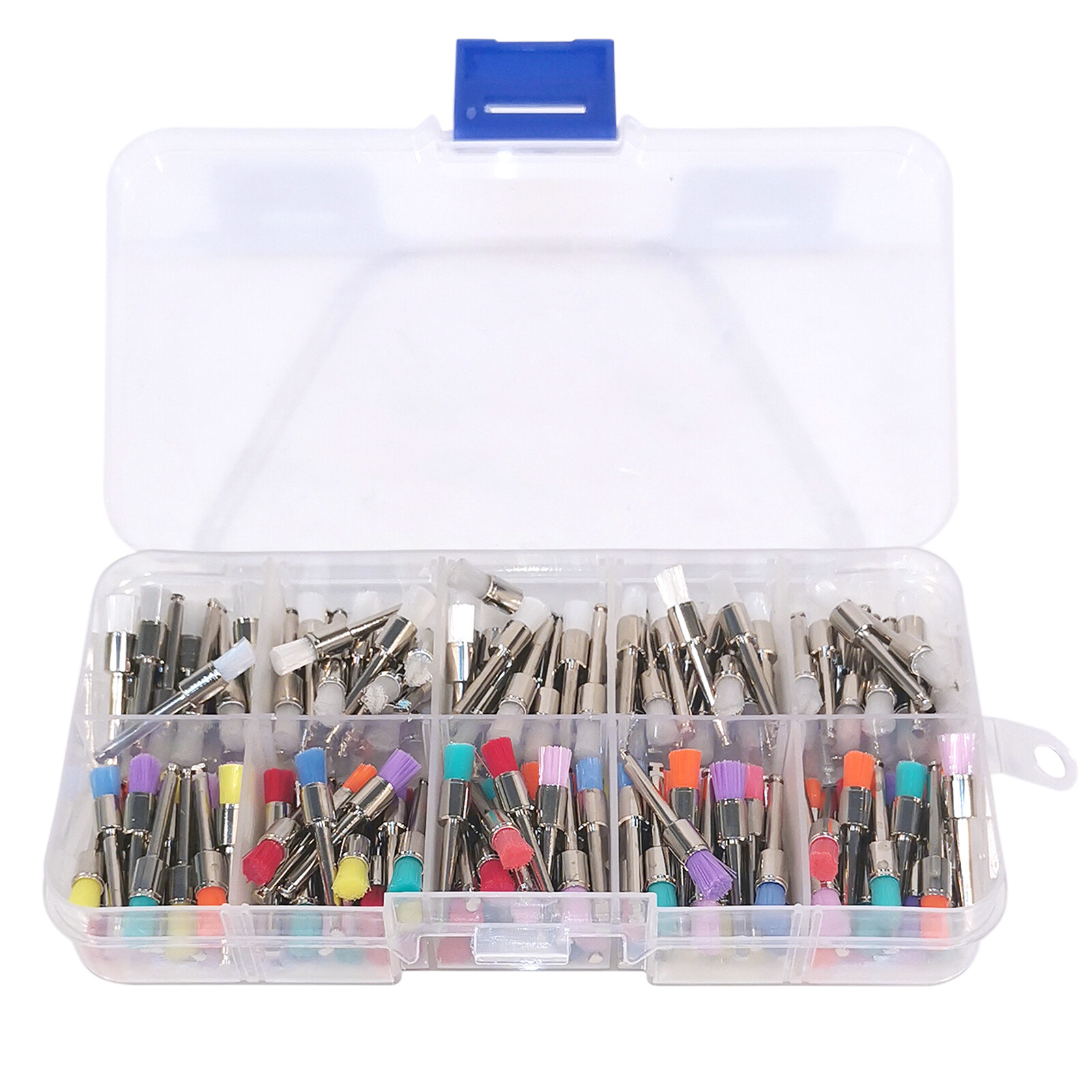 200 PCS Dental Nylon Polishing Flat Latch Polisher Prophy Brush Disposable mixed