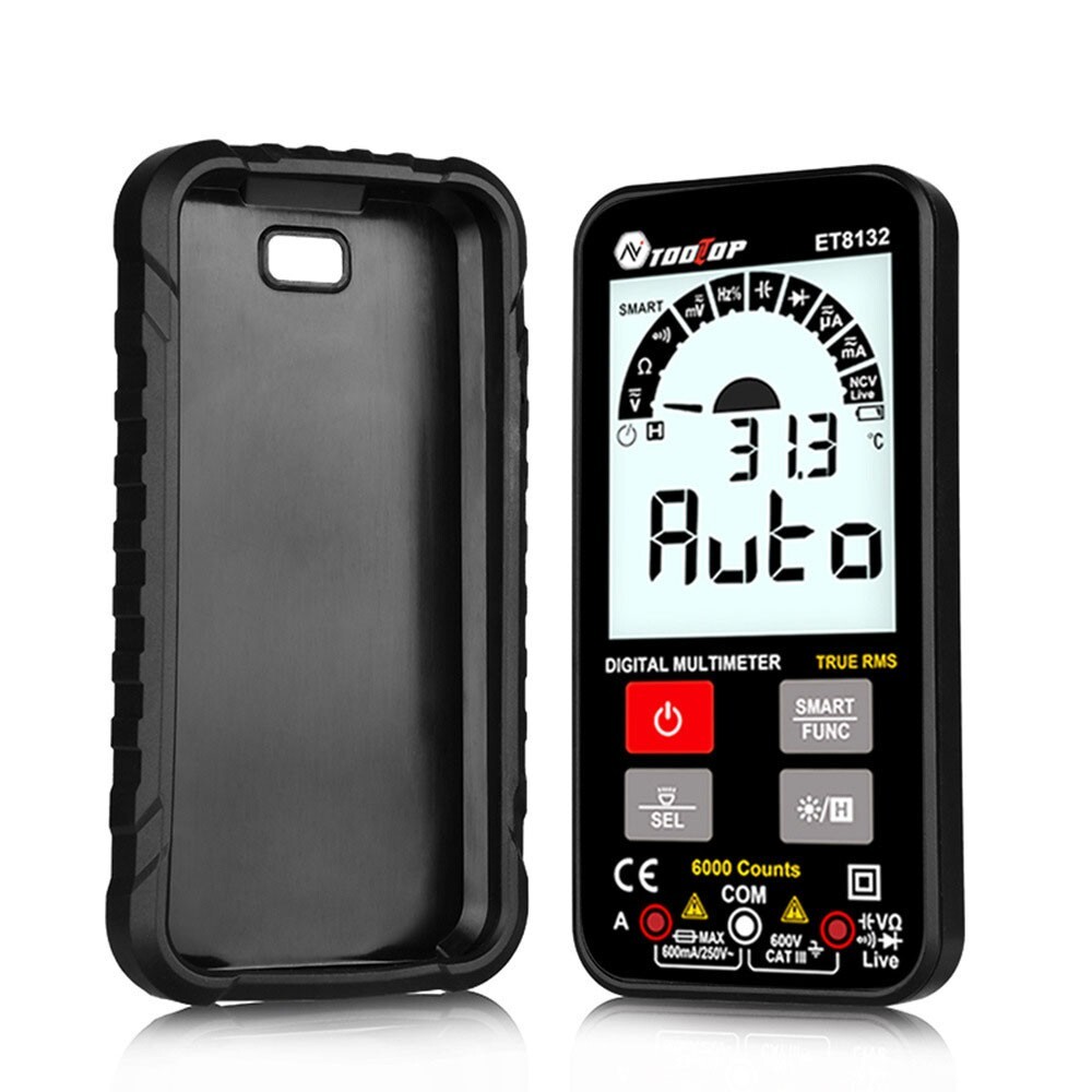 ET8132 600V 600mA 6000 Counts Digital Multimeter for NCV & Live Wire tp1