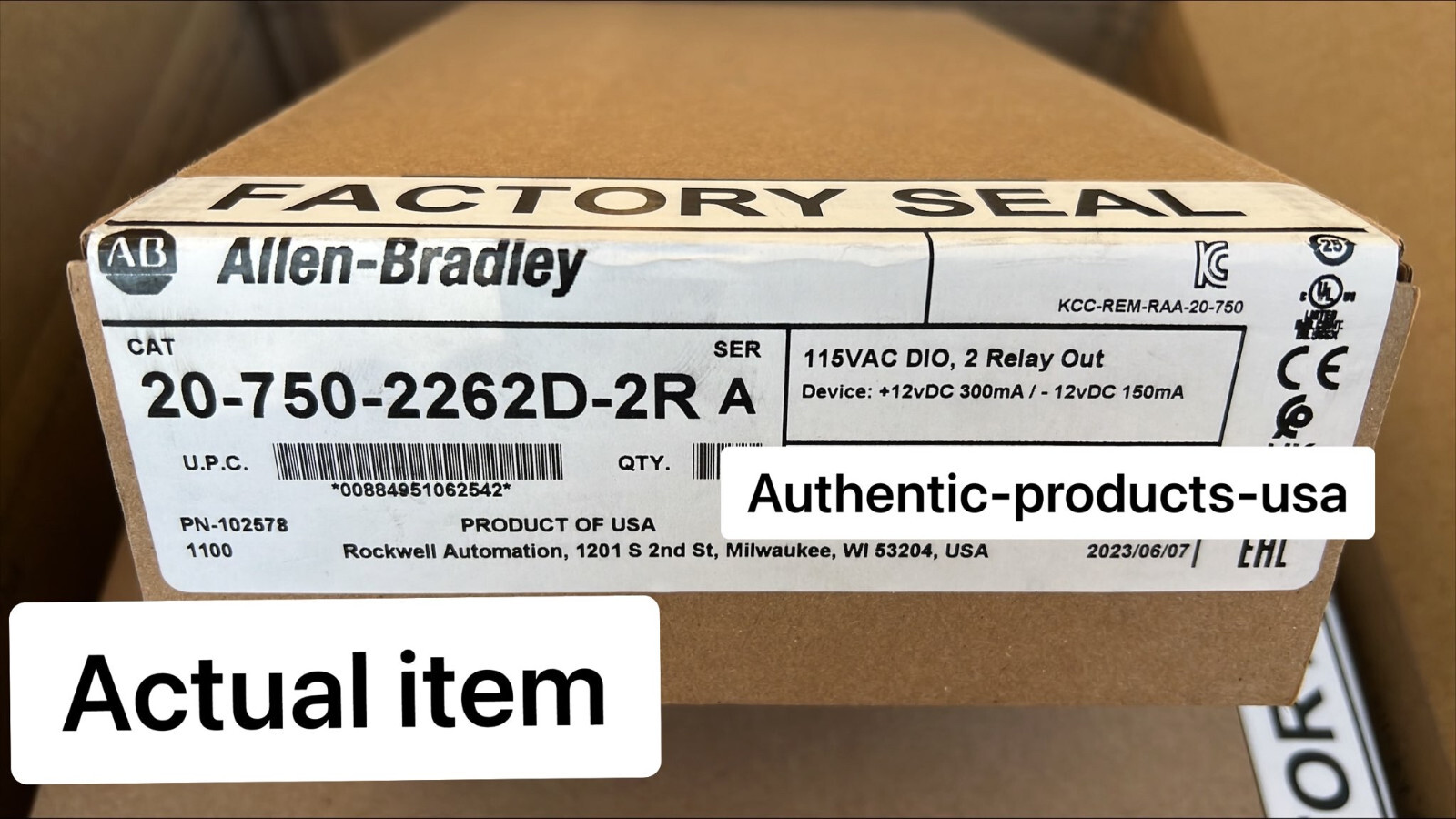 New Sealed Allen Bradley 20-750-2262D-2R /A PowerFlex 750 115V I/O Module