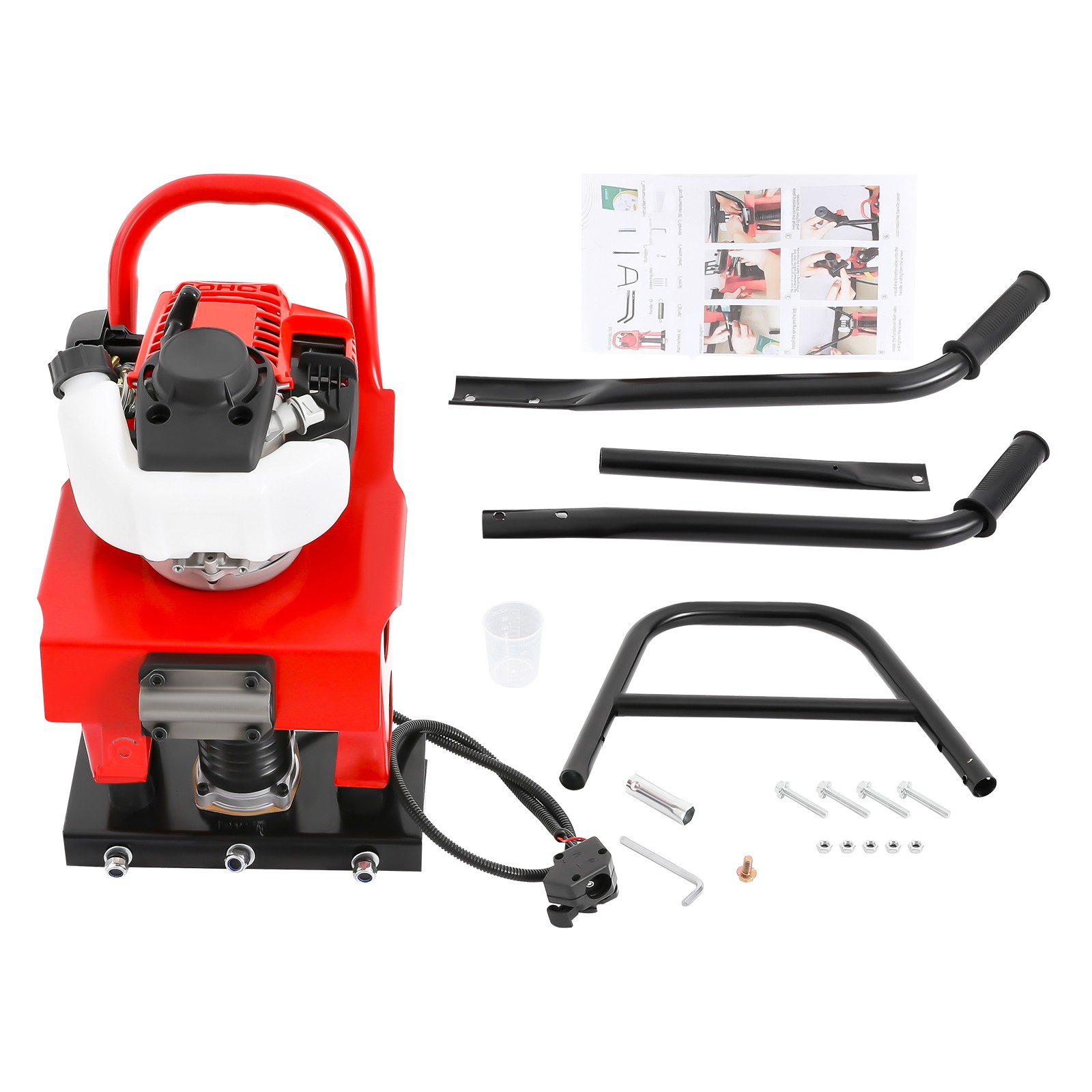 4 Stroke Gas Concrete Wet Screed Power Concrete Vibrator Cement Tool 1.2HP USA