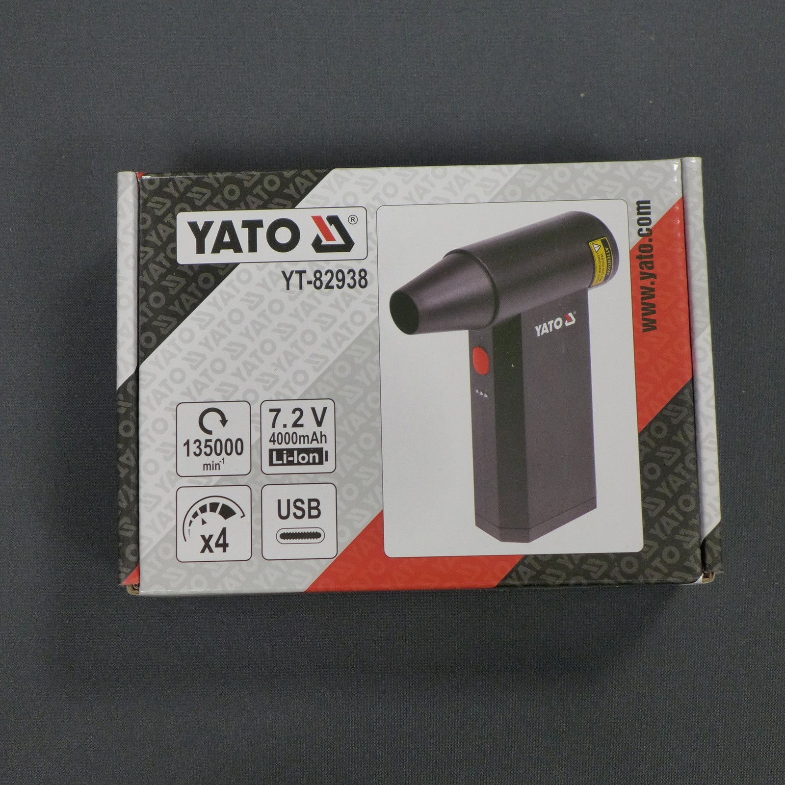 Yato Cordless Mini Turbo Air Blower 7.2V 4Ah YT-82938