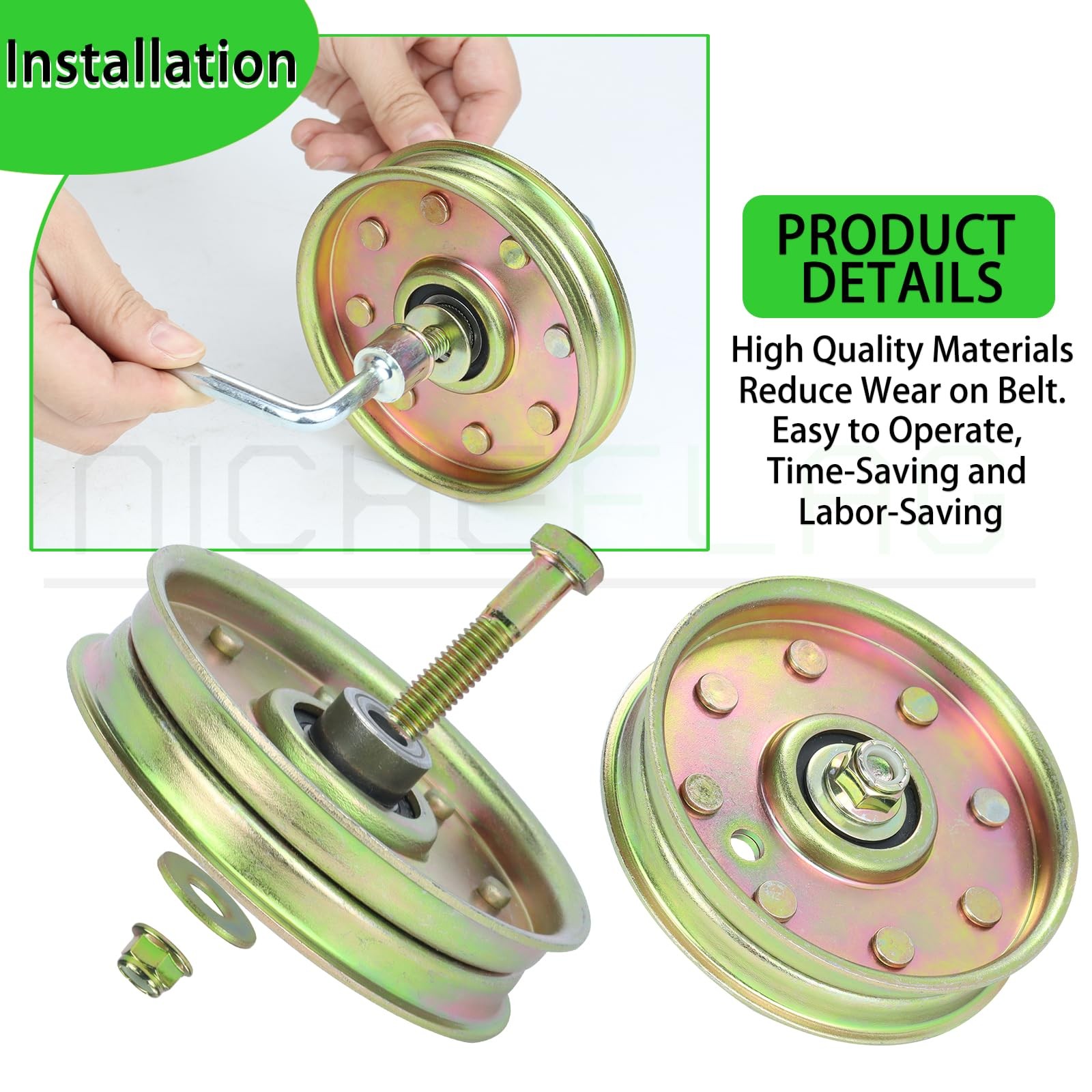 NICHEFLAG 2 Pack 756-1229 Idler Pulley Replaces 756-3005 A14 2×756-1229