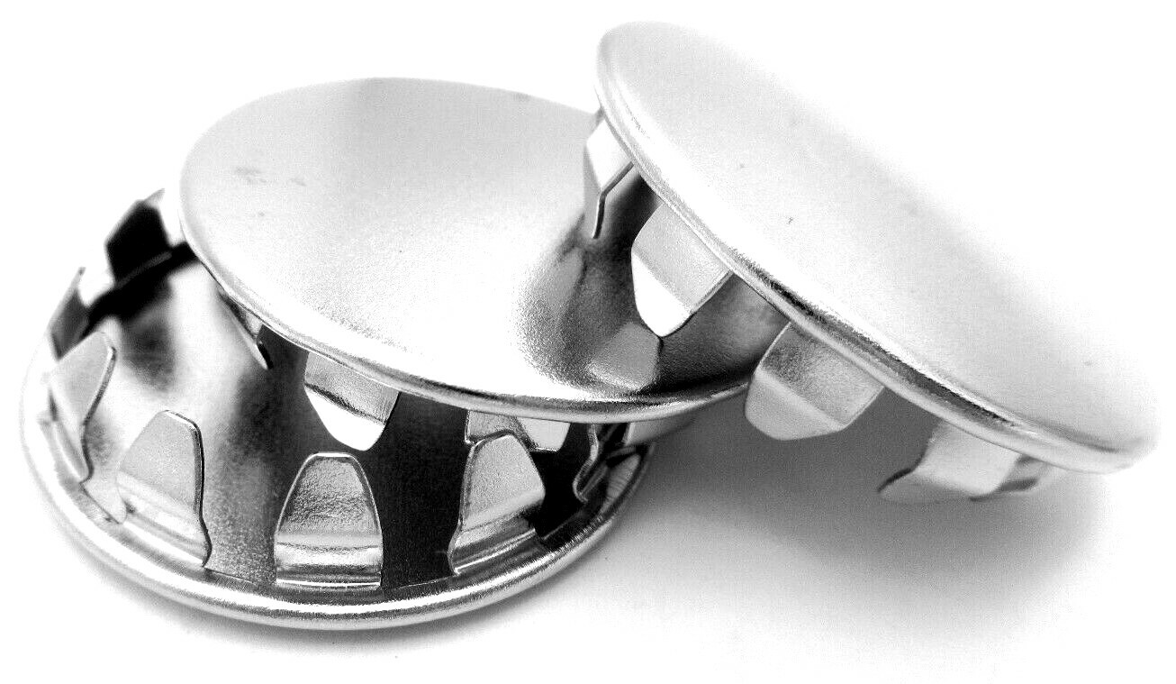 1 1/4″ Hole Fit Cap Nickel Plated Steel Snap In Plugs All Weather For 1.25″ Hole
