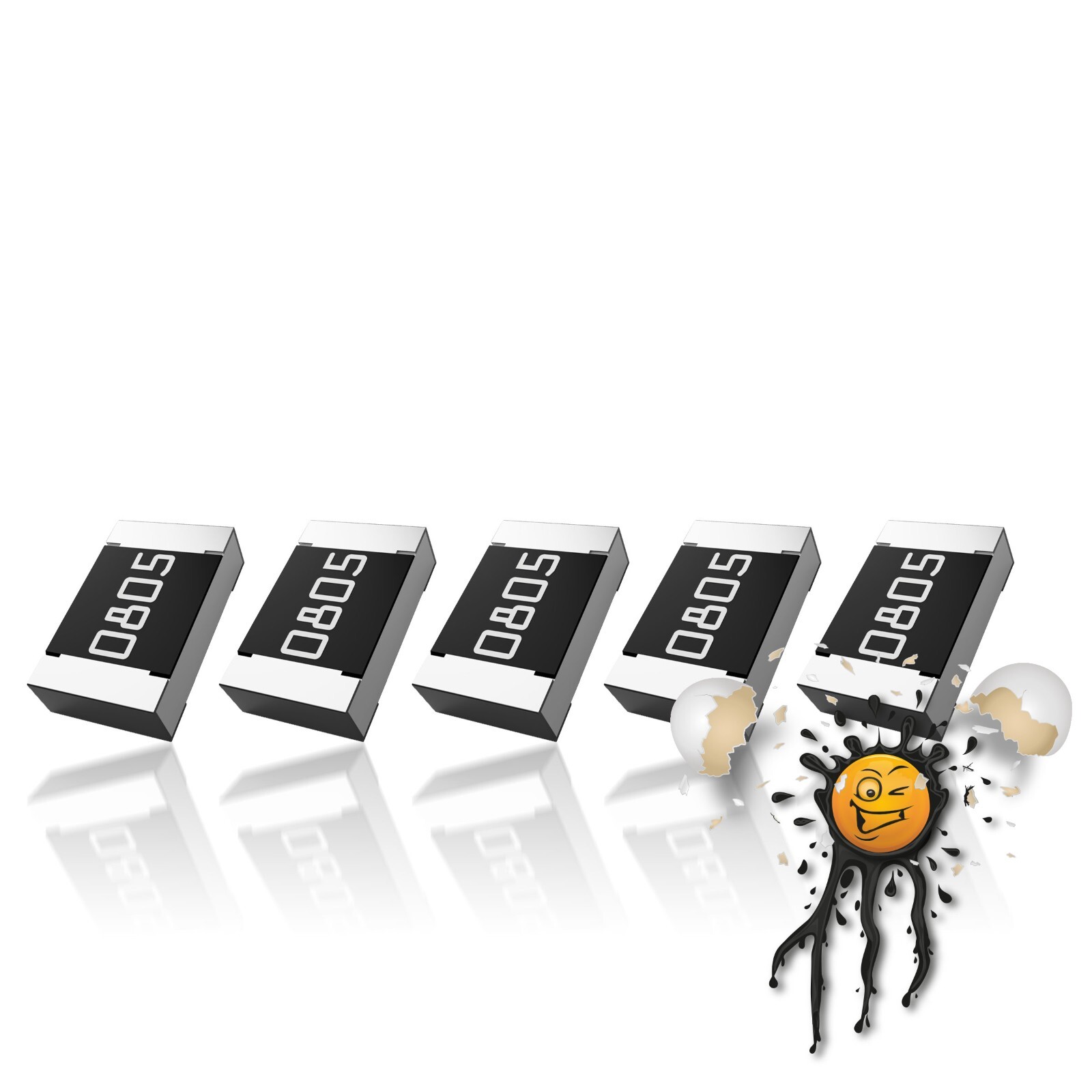 5 x SMD Resistor Resistor ±1% 0.125W 125mW 0805 Design SMD 33 Values 1Ω-1MΩ