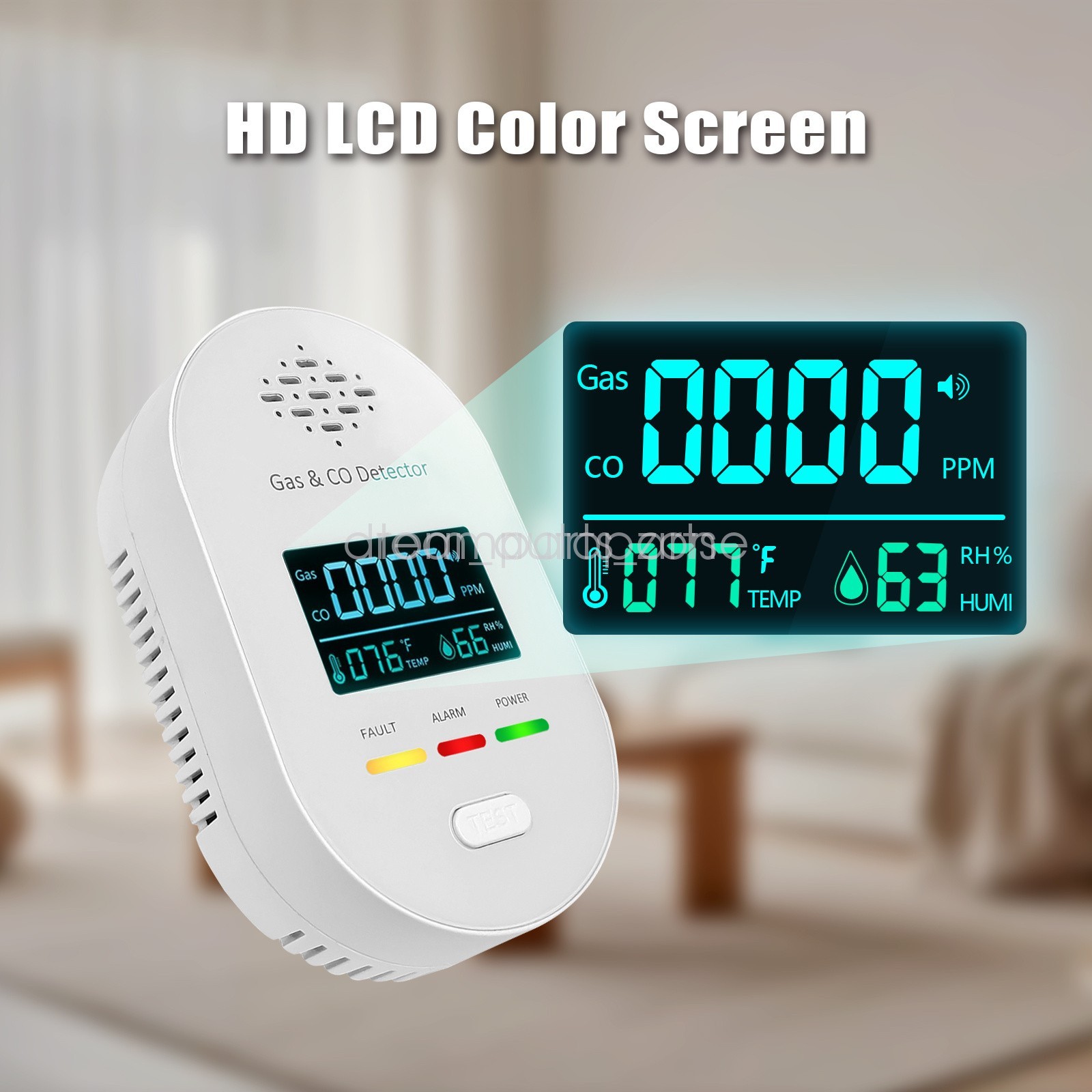 Digital Gas Leak Detector Alarm Sensor Propane Butane Methane Natural Catch 10PC