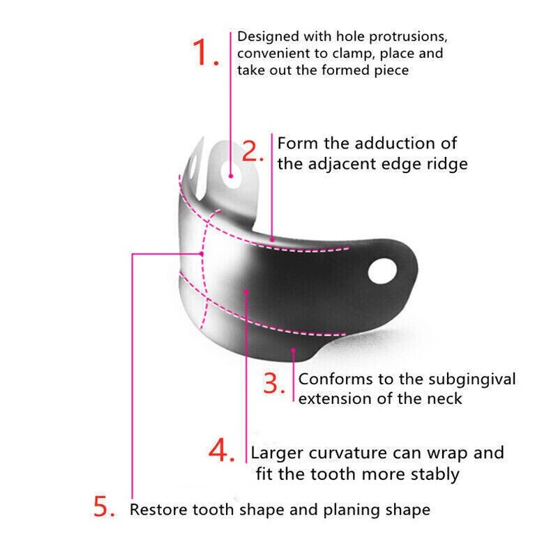 Dental Matrix Bands Ring Sectional Matrice Clamp Fit Garrison Palodent V3 System