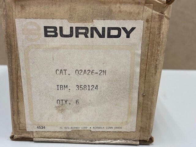 BOX OF 6 Q2A262N, Two Conductor 2 Hole Mounting Heavy Duty Copper Lug Connector
