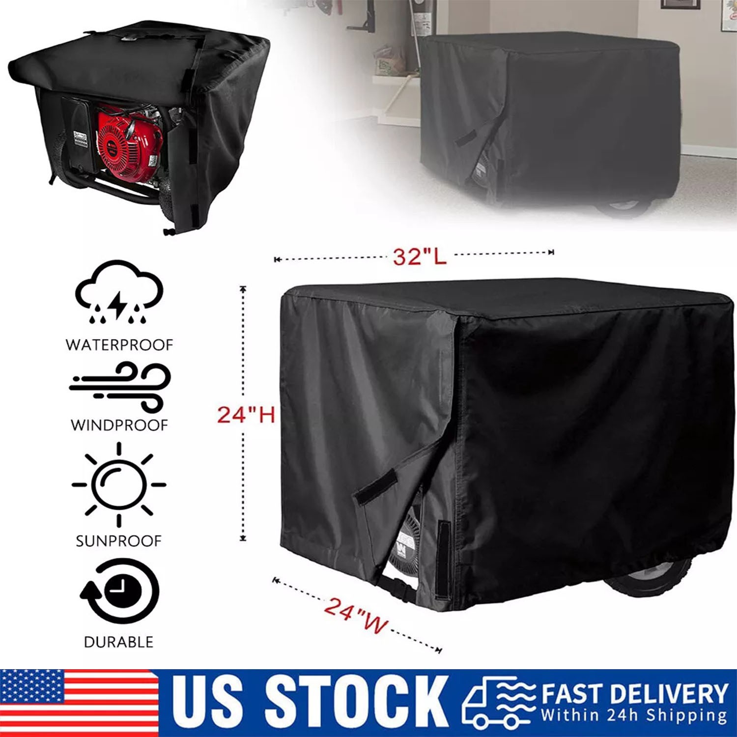 Generator Cover While Running Heavy Rain Universal Waterproof Dustproof Protect