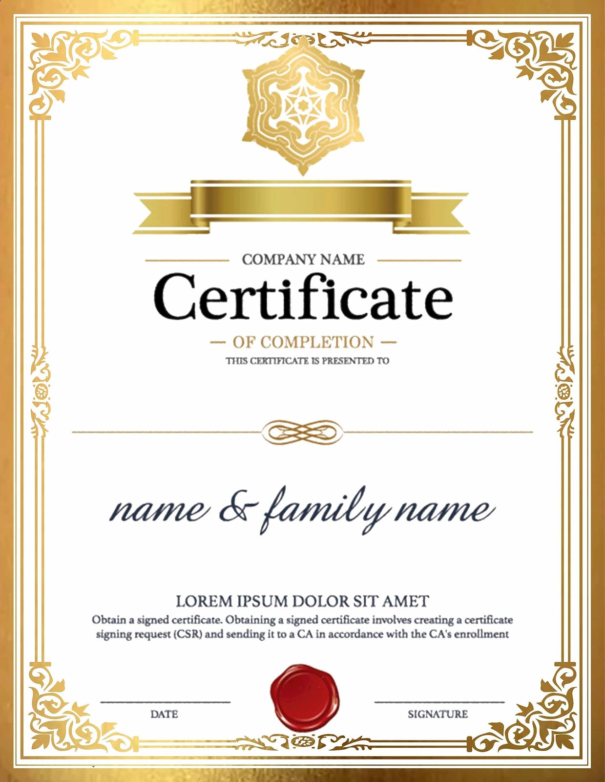 Professional Certificate Paper 8.5 x 11 for Printing, x 11 inches, GOLD