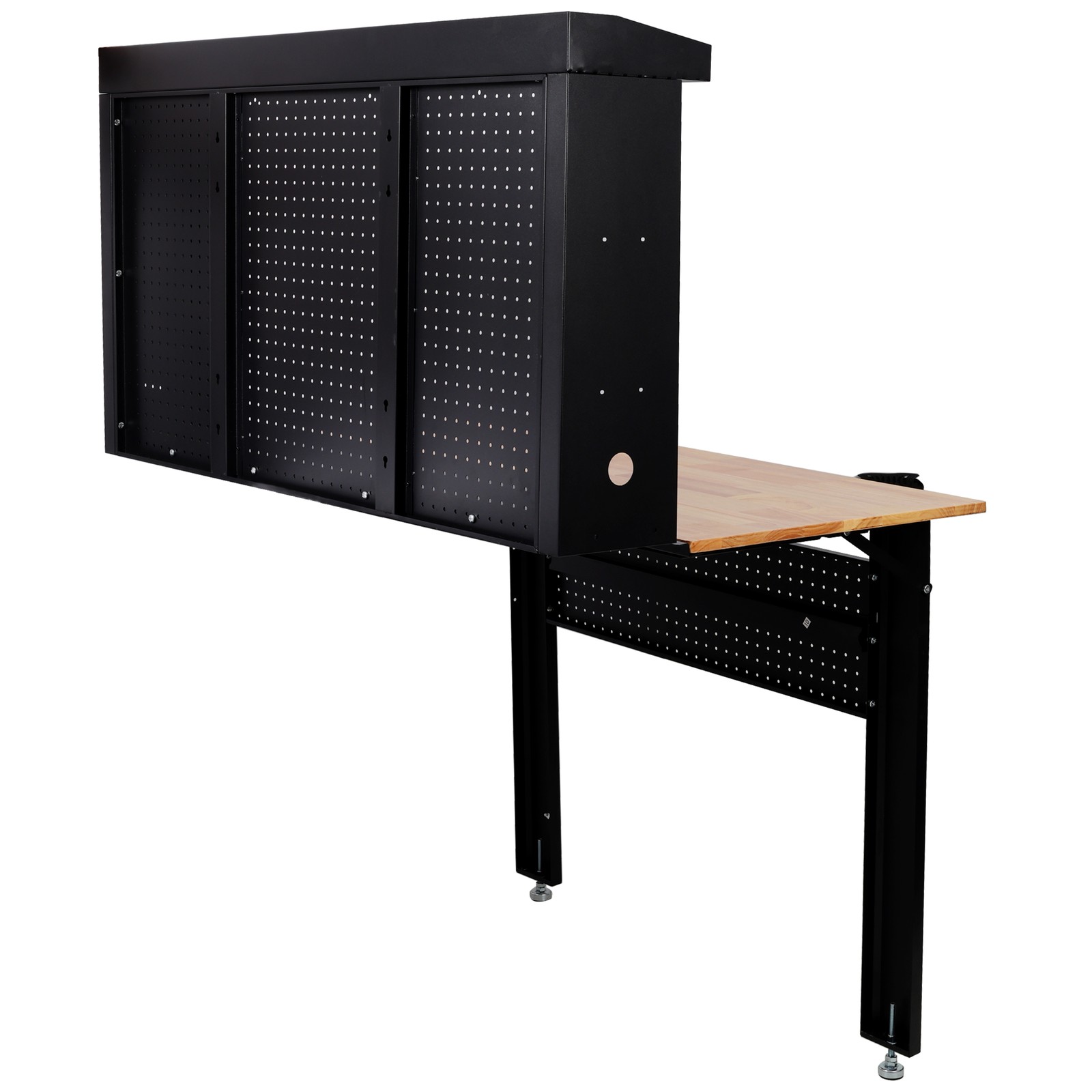 Wall Mounted Workbench, Robust Foldable Workbench with Rubberwood Work Surface