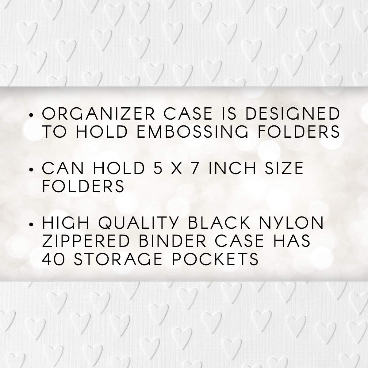 Organizer Case for 5×7-Inch Embossing Folders, Zippered