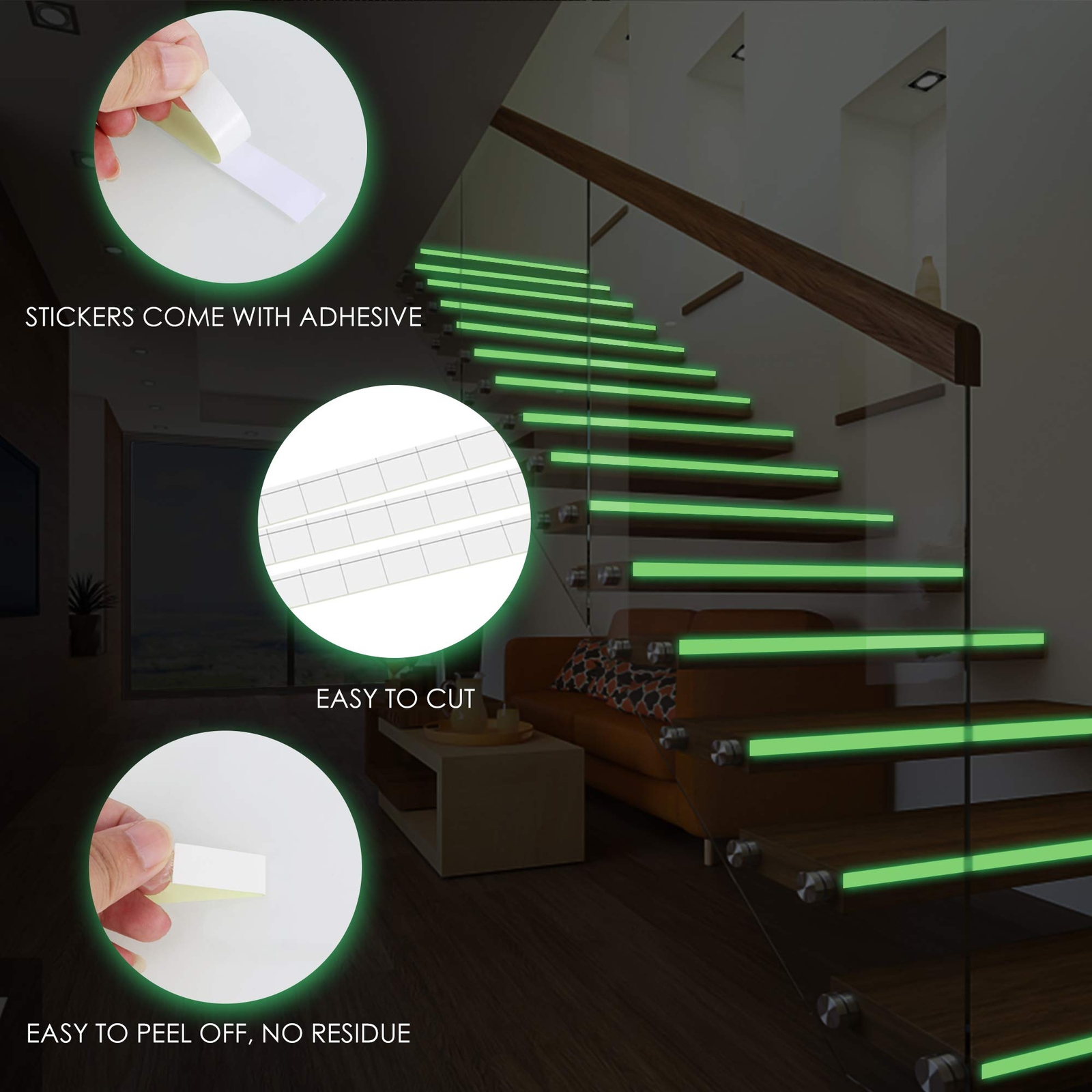 0.5 Inch x 16FT Glow in The Dark Tape Lasting Bright for Green Neon Tape