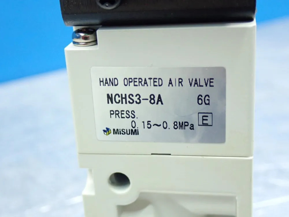 MISUMI NCHS3-8A HAND OPERATED AIR VALVE, 2PCS 0.15-0.8MPa 10251700186
