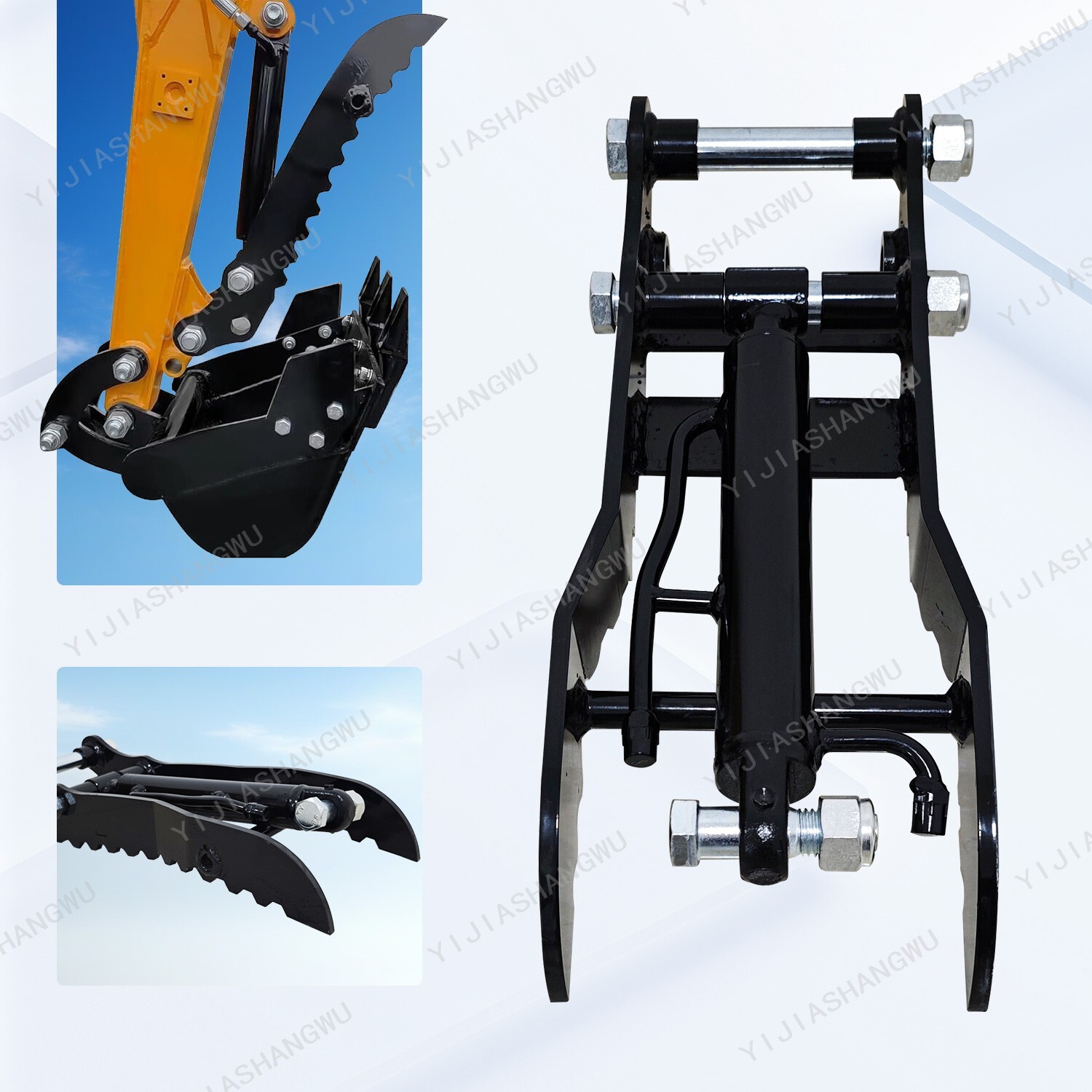 Hydraulic Thumb Clip for Mini Excavators Attachments Single Hole Metal Grab