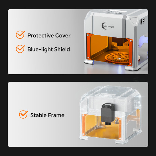 Carverall Mini Portable Laser Engraver for Wood Leather Bamboo Desktop DIY
