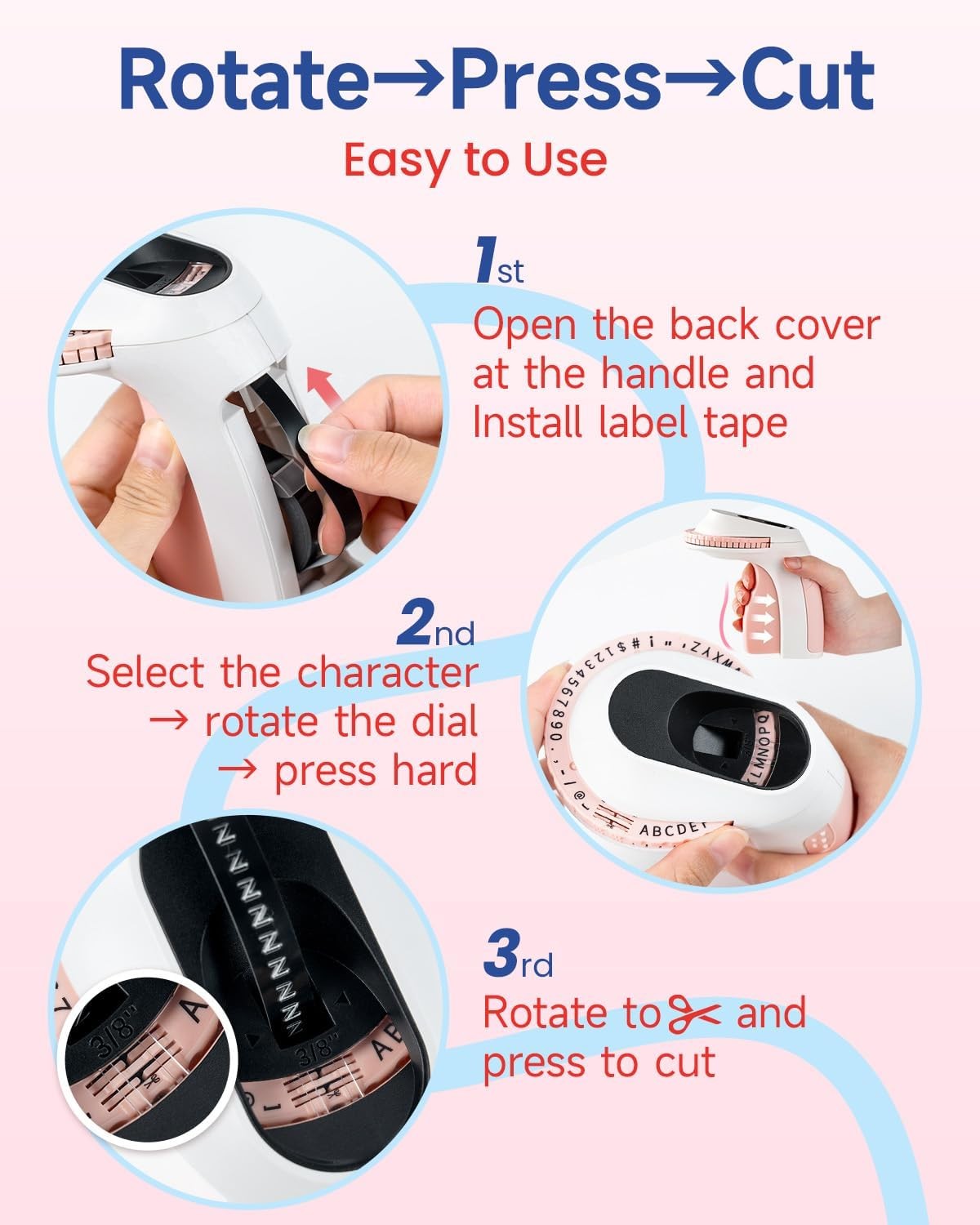 Phomemo Embossing Label Maker with 5 DYMO Label Tapes | Organizer Xpress