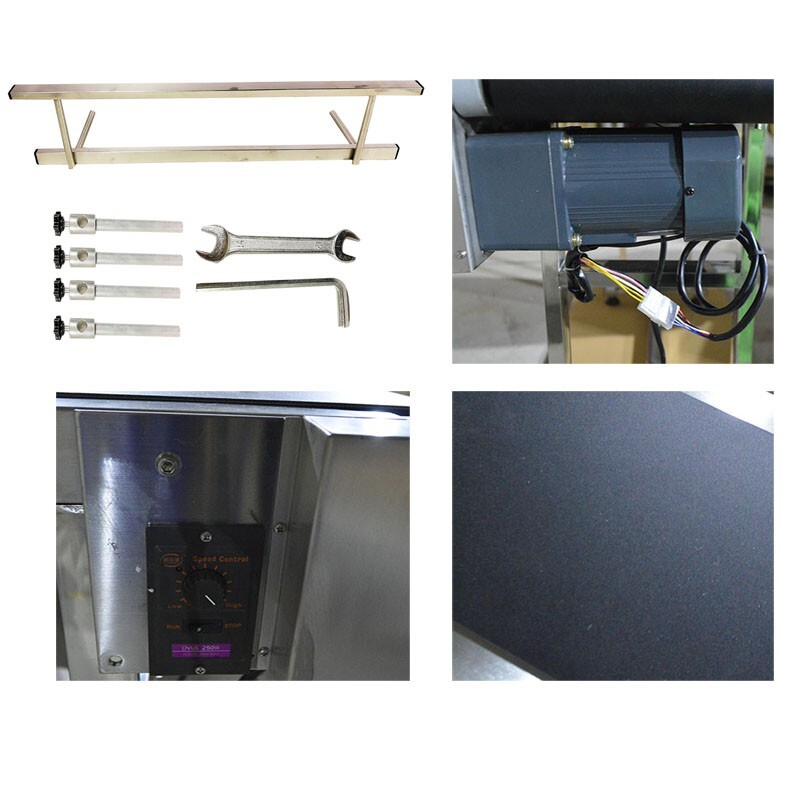 70.8″*7.8″ Black PVC Belt Conveyor with Double Guardrail Adjustable speed 110V