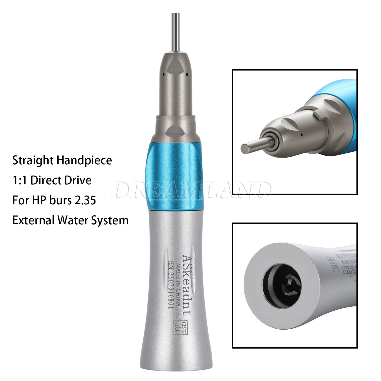 USA Low Price Dental Slow Speed Handpiece Straight Nose Cone E-type to Motor