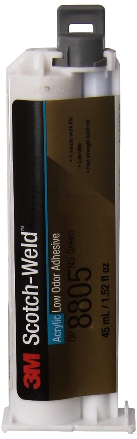 3M Scotch-Weld Low Odor Acrylic Adhesive DP8805NS, Green, 45 mL Duo-Pak