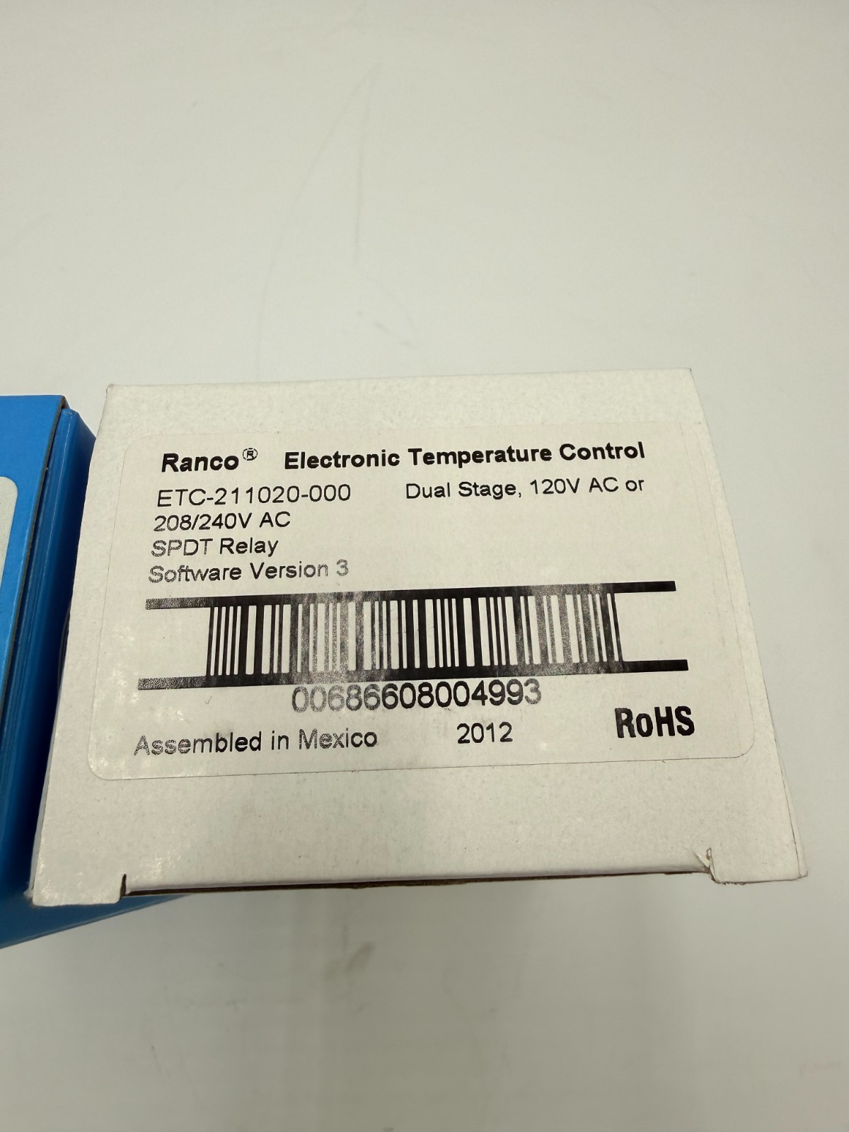 RANCO ETC -211020-000 DUAL STAGE-120-208/240V AC-SOFTWARE VERSION-3