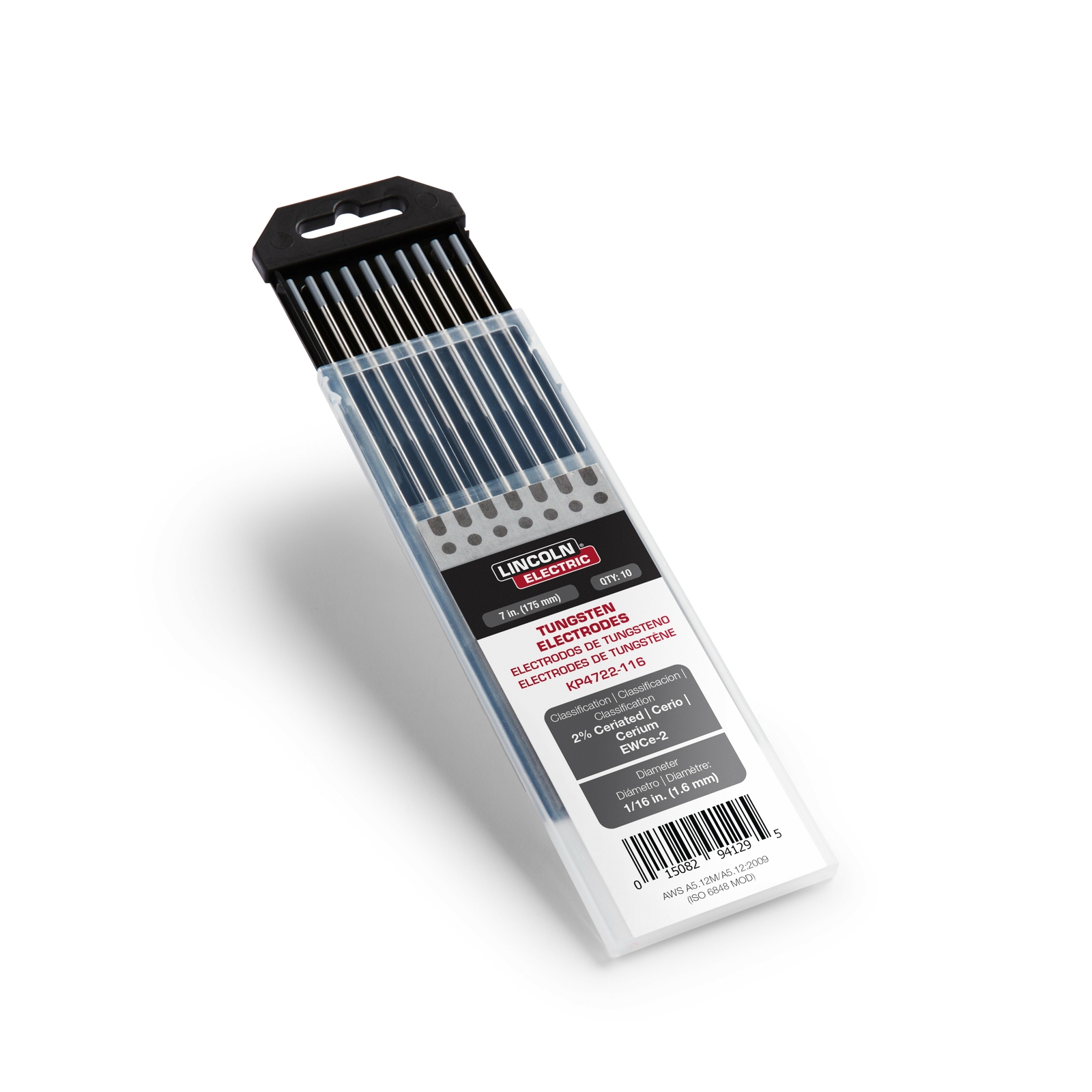 Lincoln 2% Lanthanated Premium 1/16″Tungsten Electrodes 10 Pack – KP4721-116