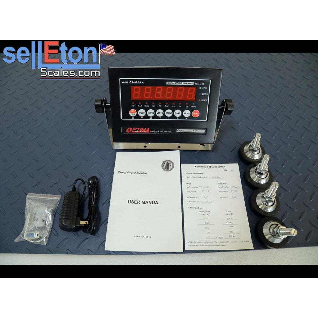 SL-800-3×3-1 36″ x 36″ (3’x3′) NTEP Legal For Trade Floor Scale 1000 lbx .2 lb