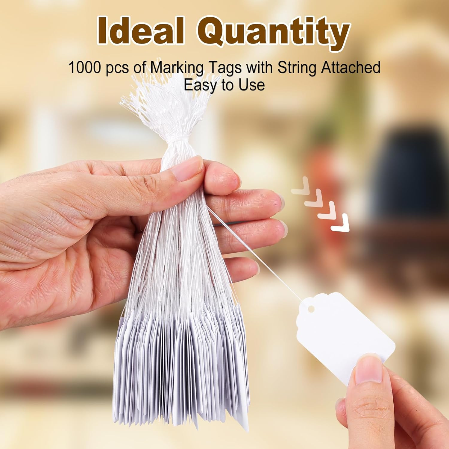 1000 PCS Price Tags with String,Actmuen 1.77 X 1.1 Inches Hang Tag with Strings