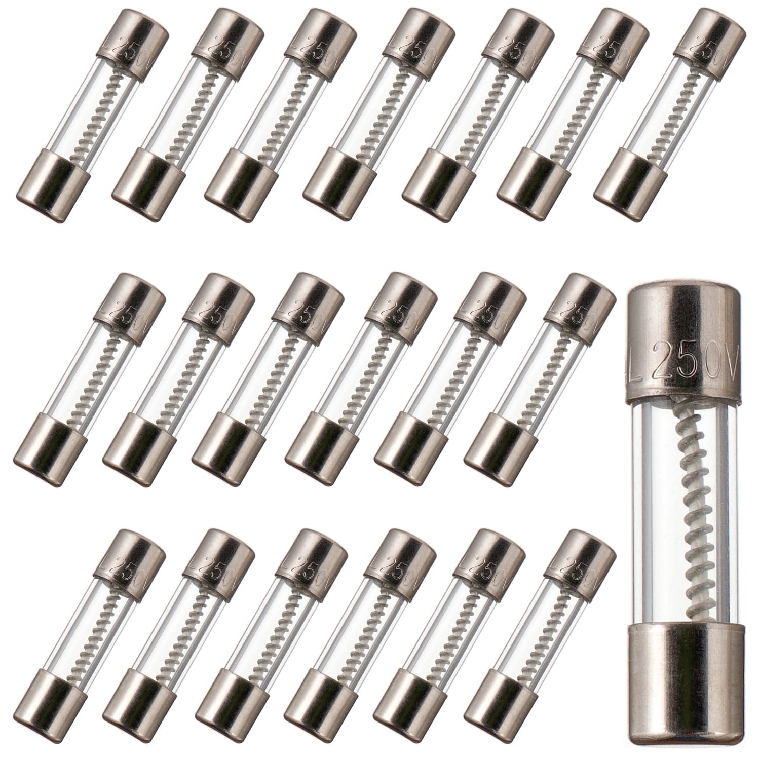 BOJACK T1.25AL250V 5x20mm 1.25A 250V Slow Blow Fuses 1.25 amp 250 Volt 0.2 x 0.7